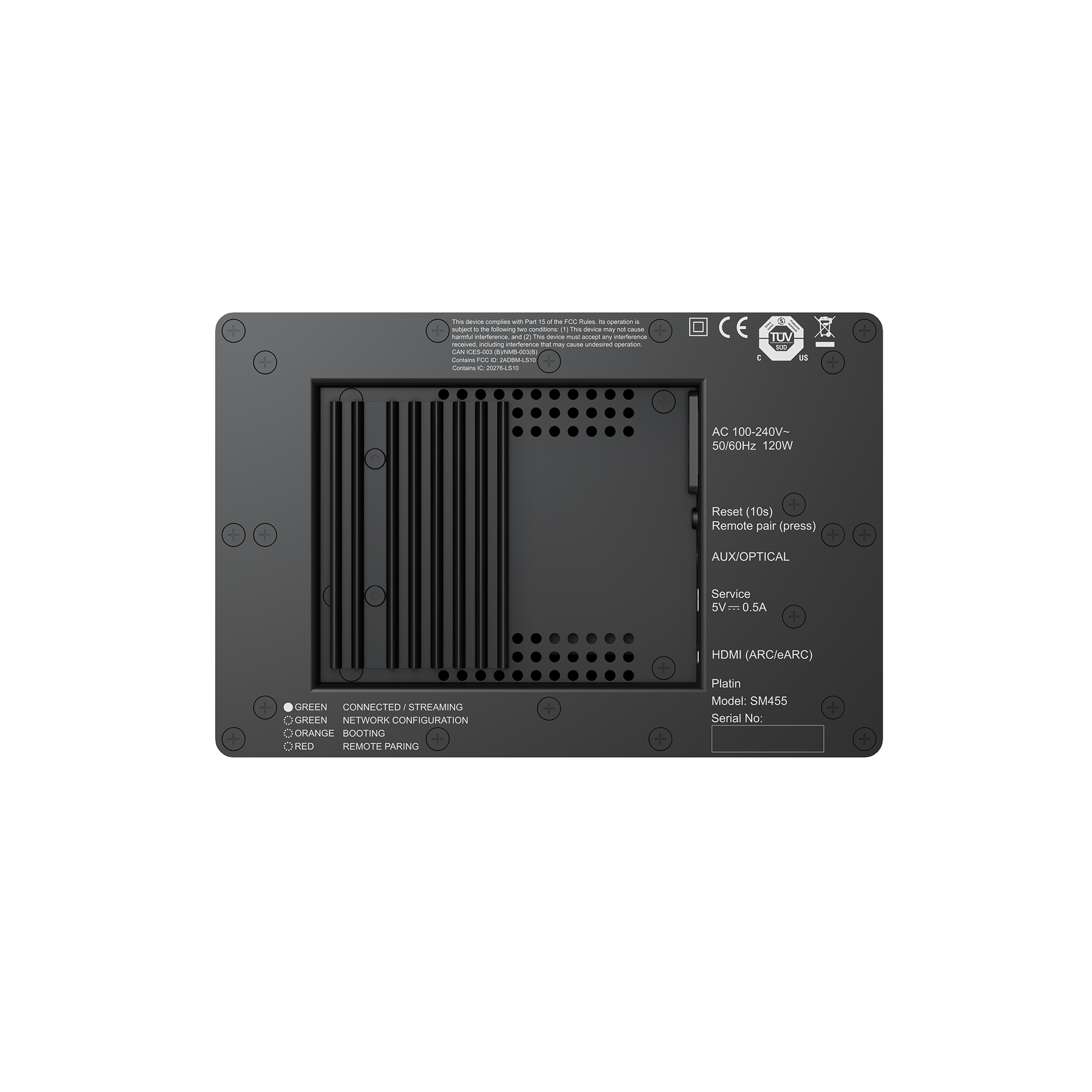 SM455 - Wi-Fi/HDMI(eARC)/AUX 4x50W DSP Quad-amplifier