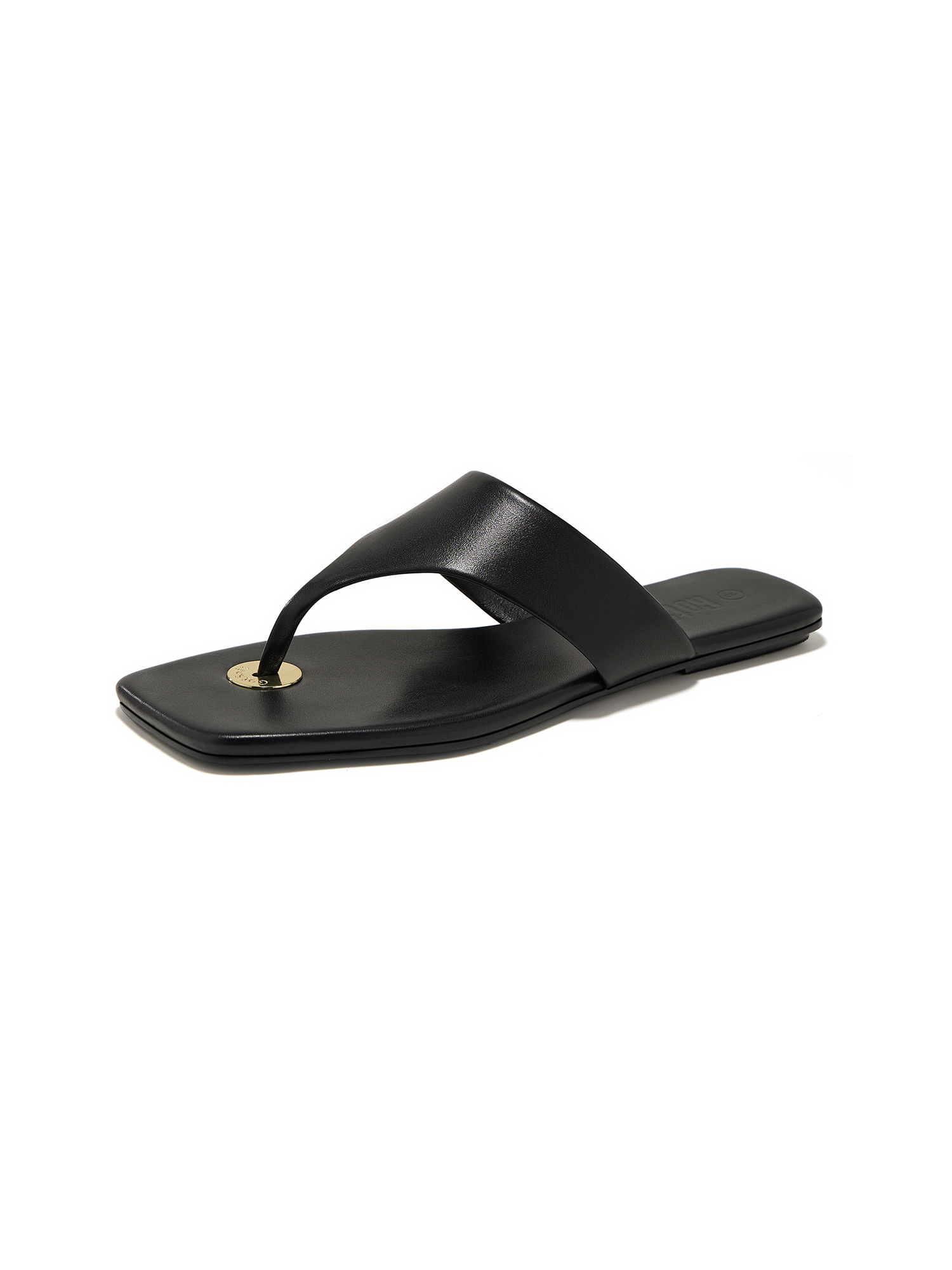 Women's Flat Sandals Summer Beach Open Square Toe Flip Flops Comfortable Flats Slip on Dress Shoes