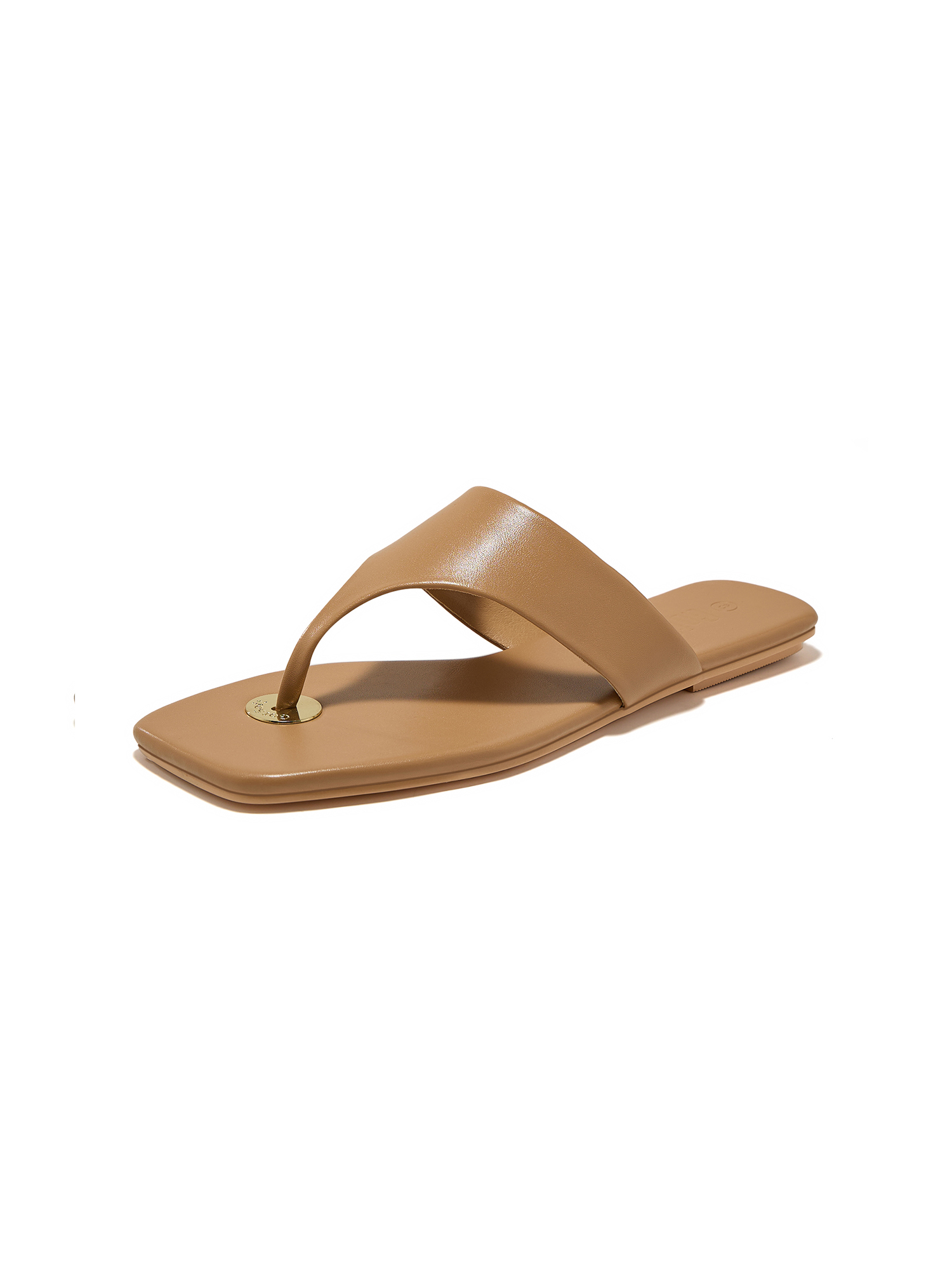 Women's Flat Sandals Summer Beach Open Square Toe Flip Flops Comfortable Flats Slip on Dress Shoes