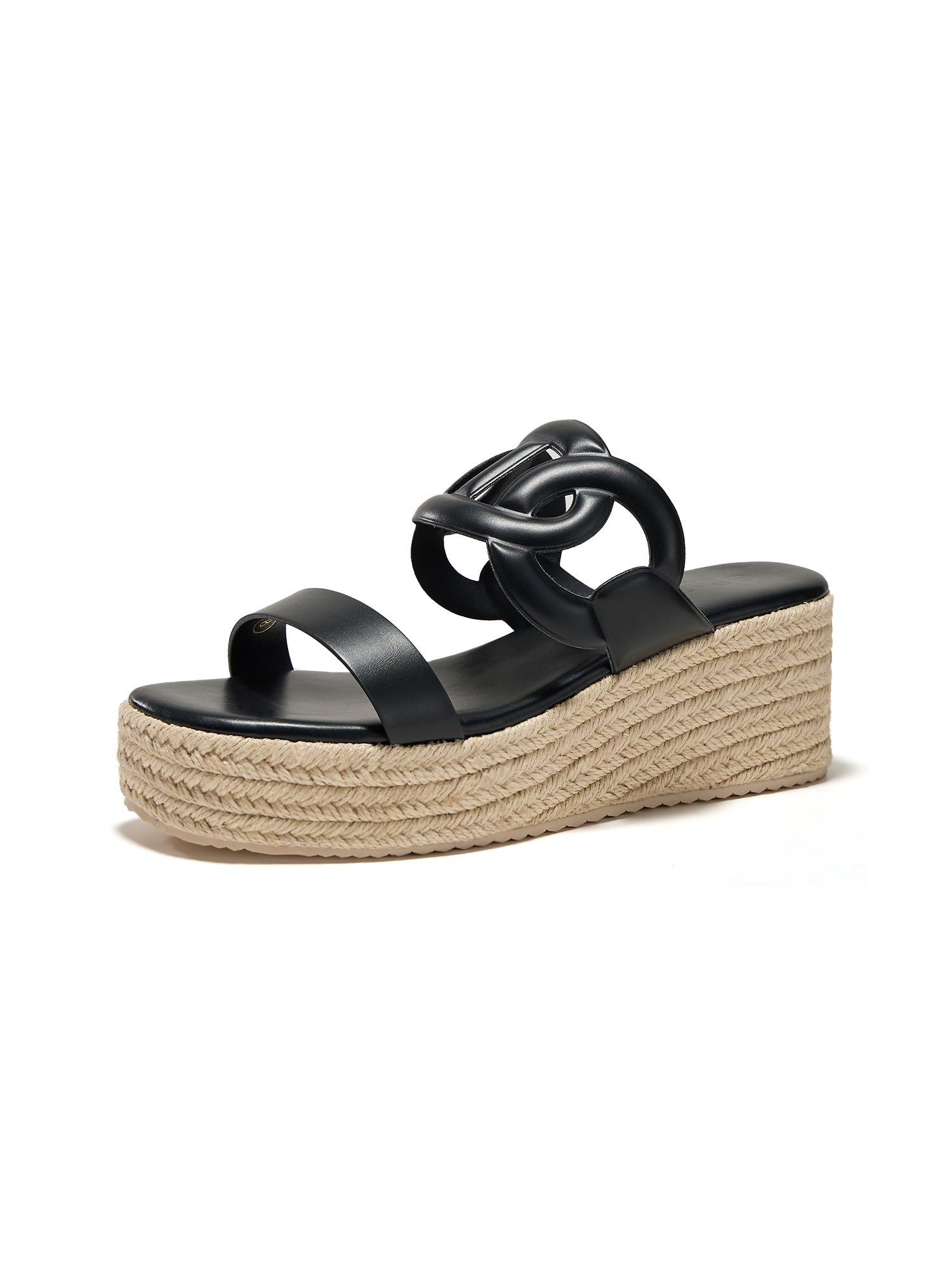 Women's Open Toe Wedge Espadrilles Sandals Slip On Slides Platform Heeled Sandal Comfortable Summer Shoes