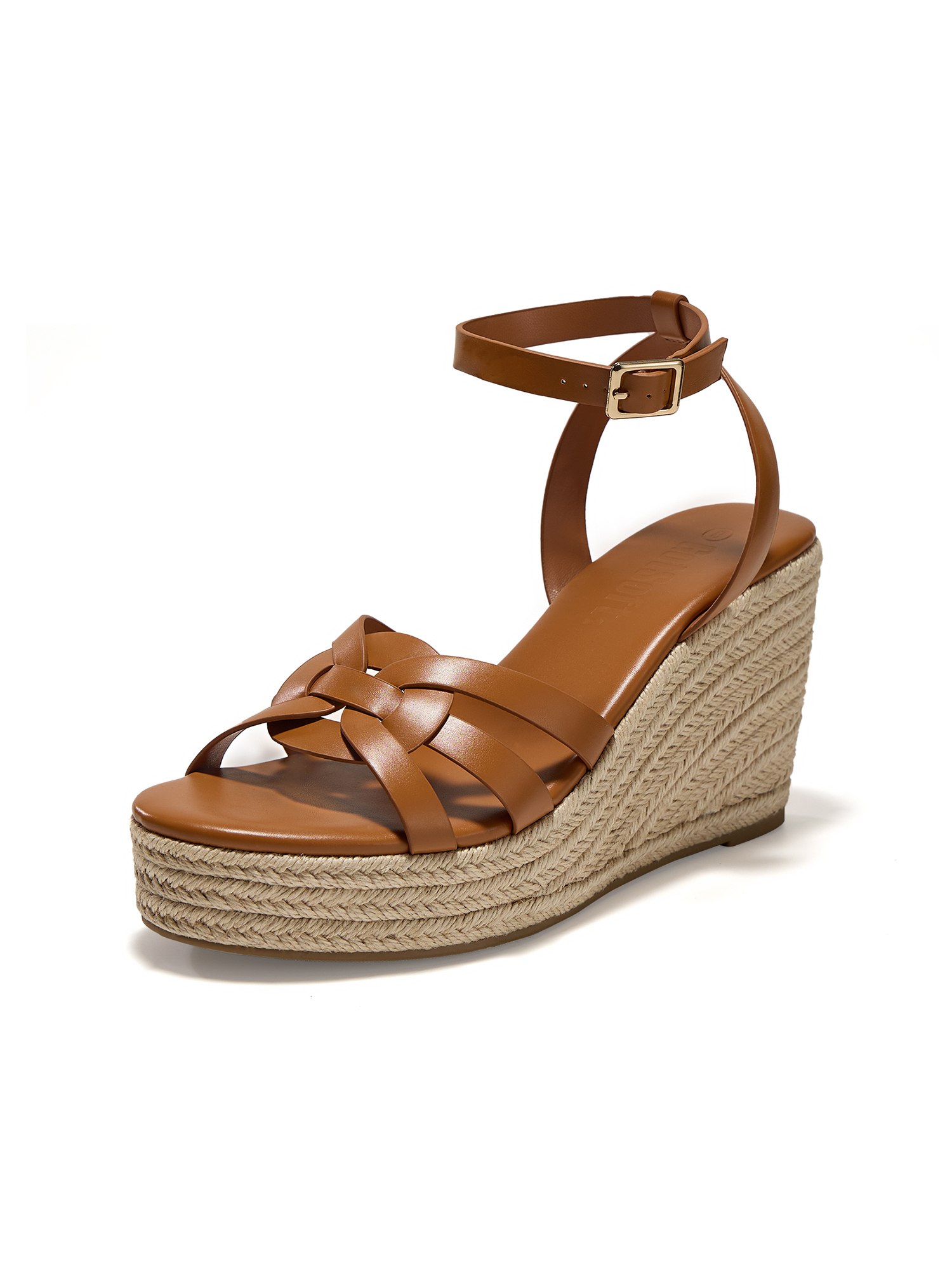Women's Open Toe Strappy Wedge Espadrilles Sandals Platform Heeled Sandal Summer Slide Shoes