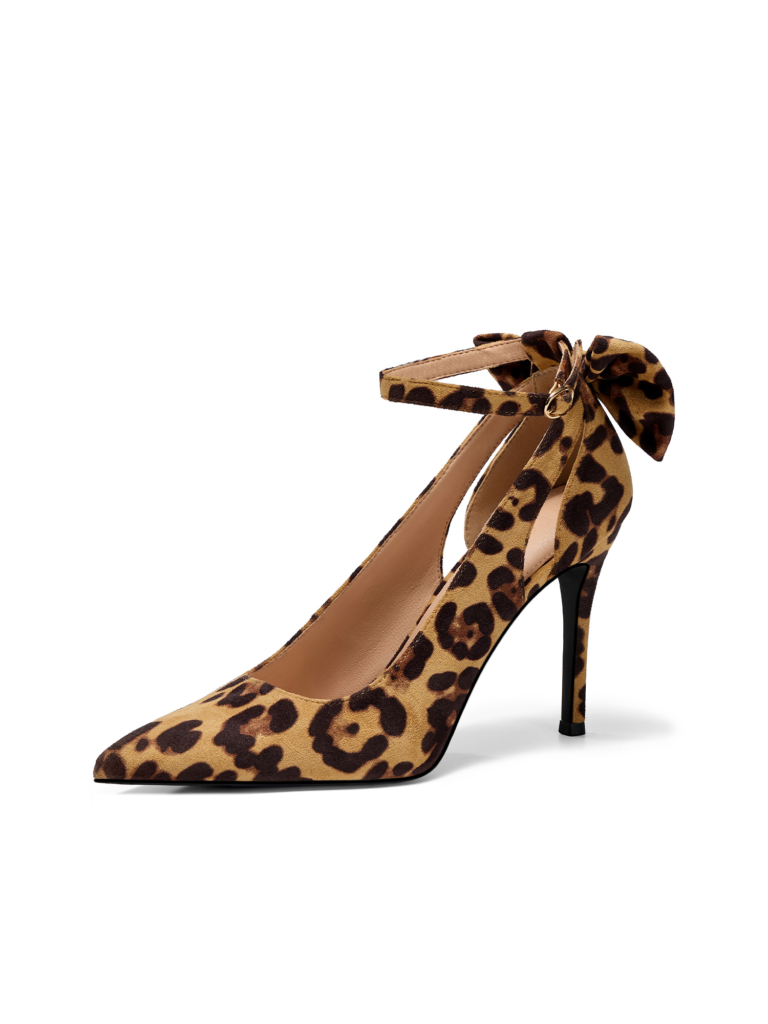 Women's Pointed Toe High Heels Ankle Strap Bow Tie Pumps Wedding Party Dress Shoes