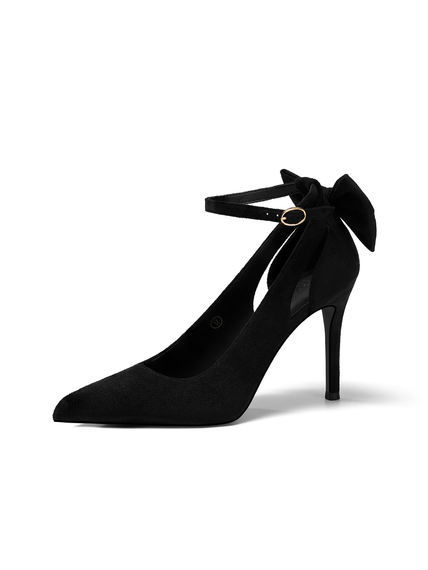 Women's Pointed Toe High Heels Ankle Strap Bow Tie Pumps Wedding Party Dress Shoes