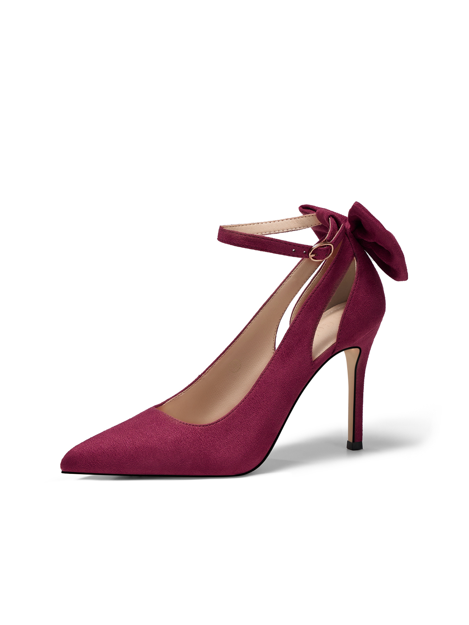 Women's Pointed Toe High Heels Ankle Strap Bow Tie Pumps Wedding Party Dress Shoes