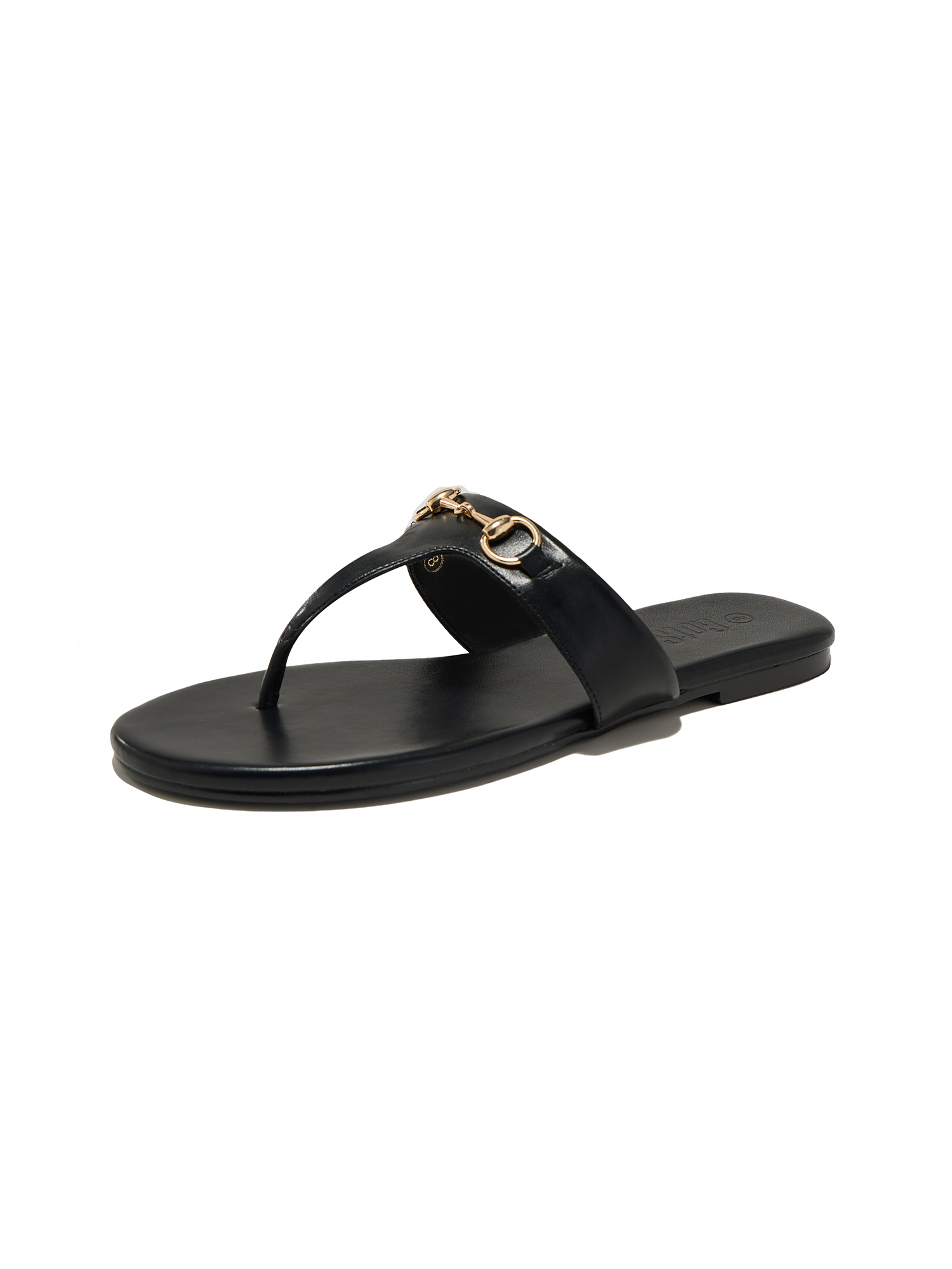 Women's Flat Sandals Metal Chain Flip Flops Summer Comfortable Slip on Slippers Dressy