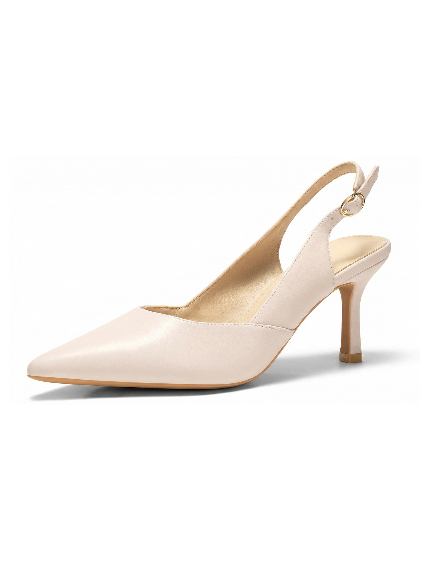 Women's Slingback Kitten Heels Closed Pointed Toe Pumps Wedding Party Dress Shoes