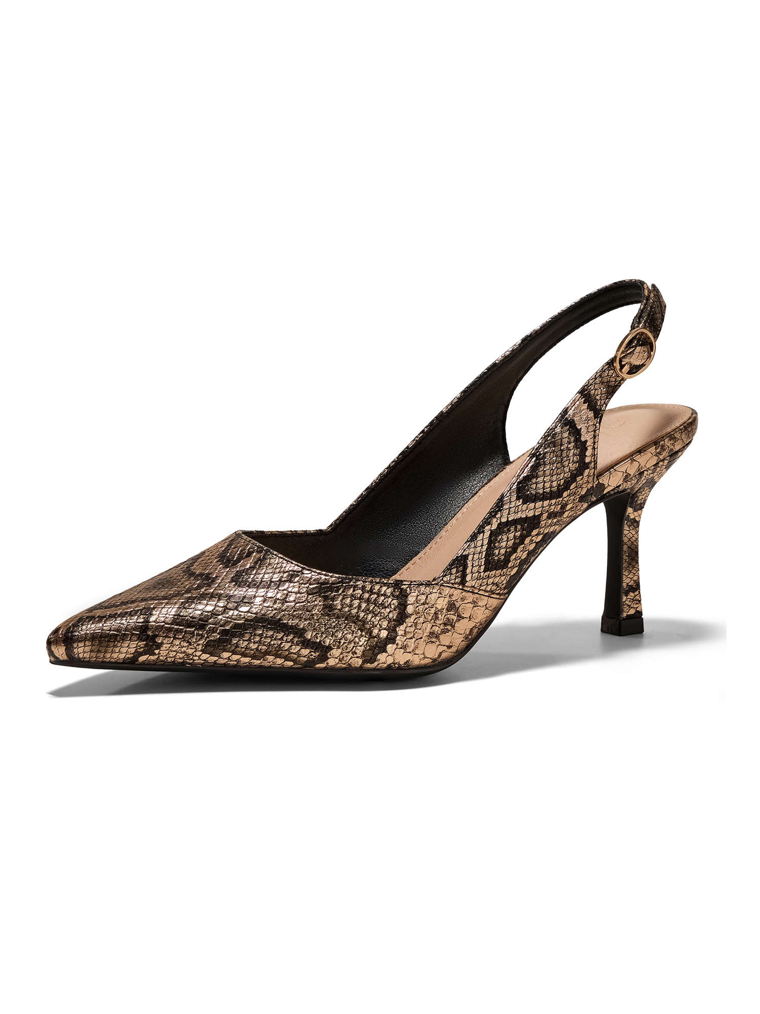 Women's Slingback Kitten Heels Closed Pointed Toe Pumps Wedding Party Dress Shoes