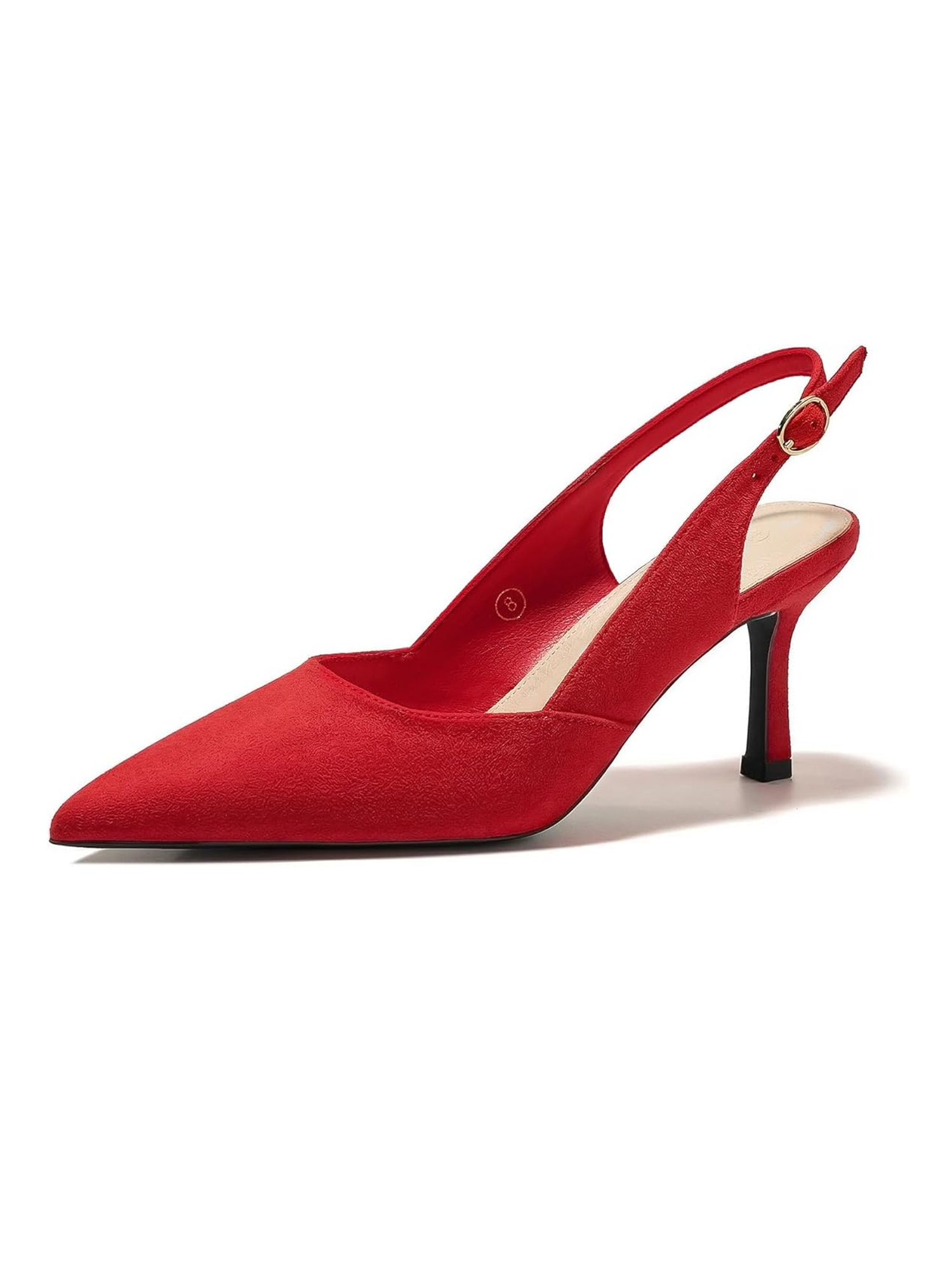 Women's Slingback Kitten Heels Closed Pointed Toe Pumps Wedding Party Dress Shoes