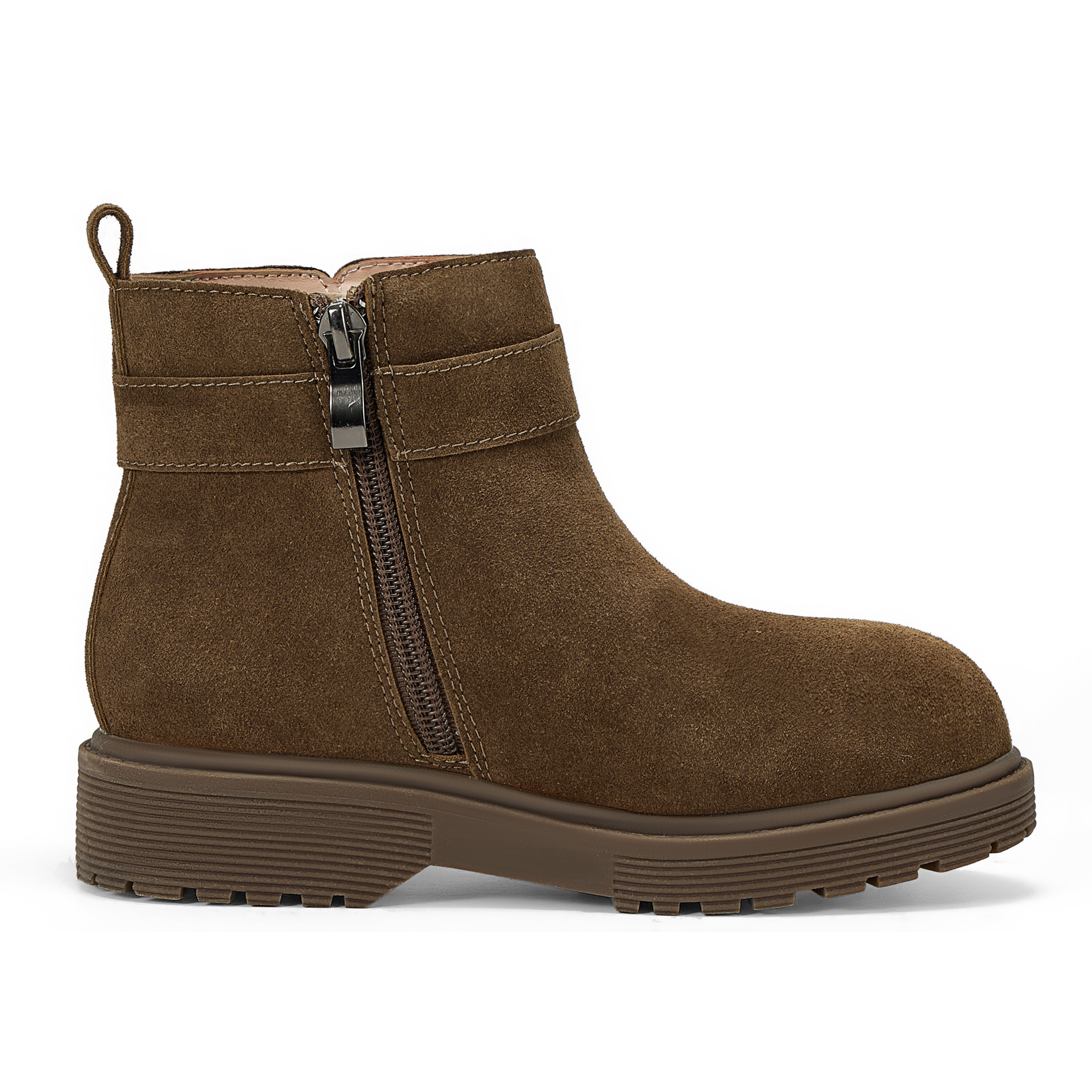 Girls Genuine Leather Ankle Boots Round Toe Side Zip Bow Fall Boots Girls Leather Ankle Boots Bow Lambskin Insole Comfy All Day Anti-slip Sole School Parties Weddings Fall Winter Daily Wear