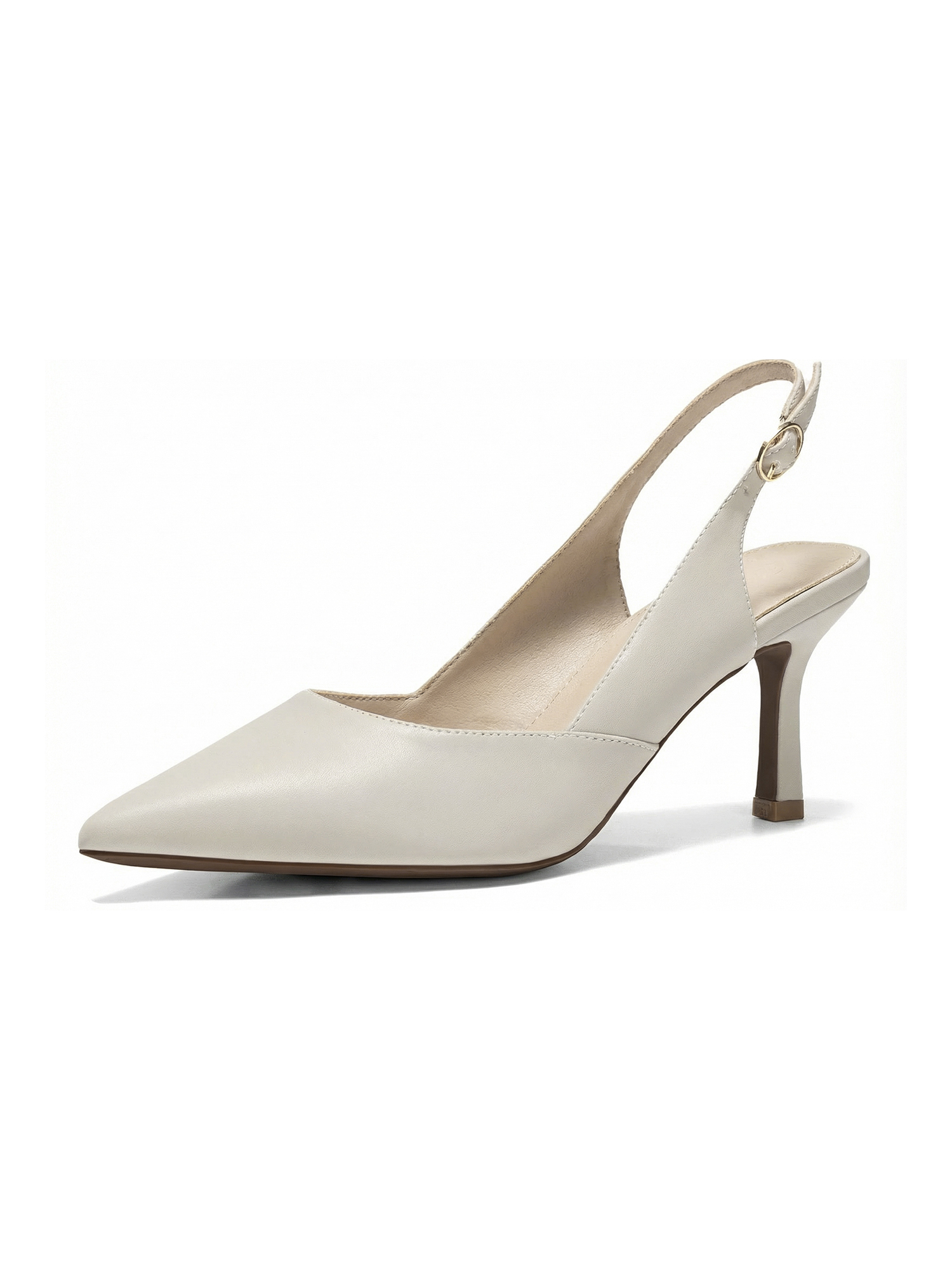 Women's Slingback Kitten Heels Closed Pointed Toe Pumps Wedding Party Dress Shoes