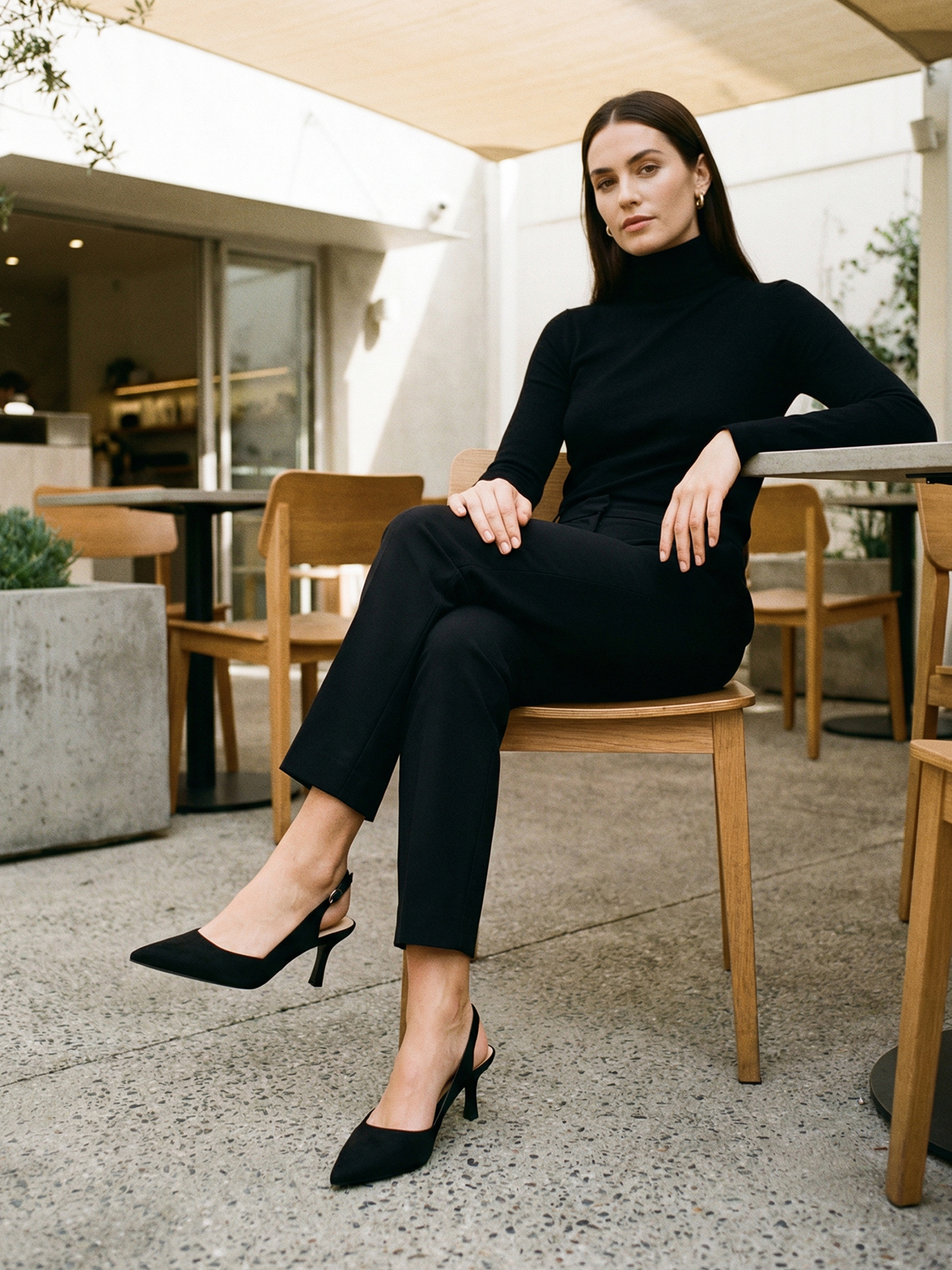 Women's Slingback Kitten Heels Closed Pointed Toe Pumps Wedding Party Dress Shoes