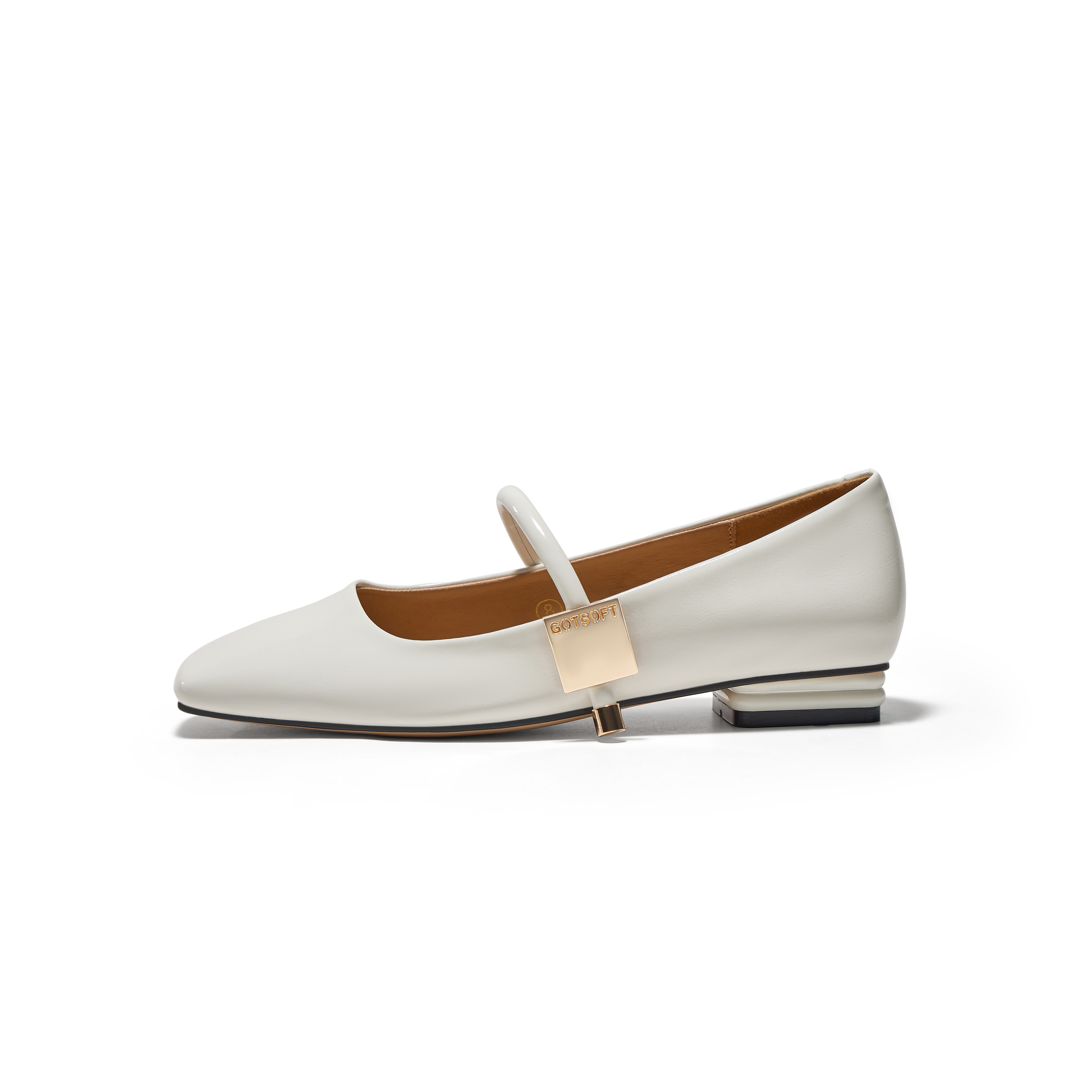 Womens Mary Jane Flats Closed Square Toe Ballet Flat Dressy Comfortable Slip on Shoes