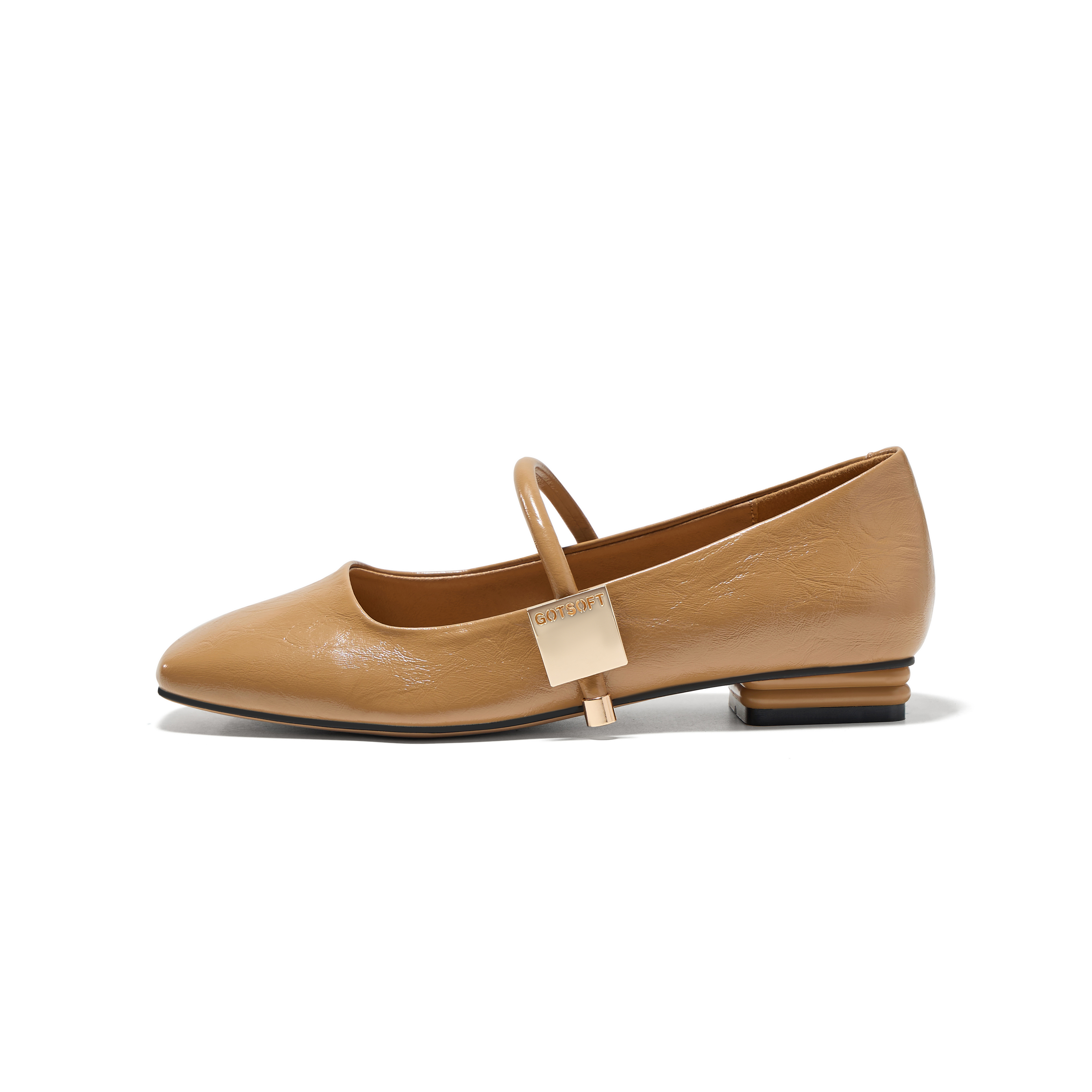 Womens Mary Jane Flats Closed Square Toe Ballet Flat Dressy Comfortable Slip on Shoes