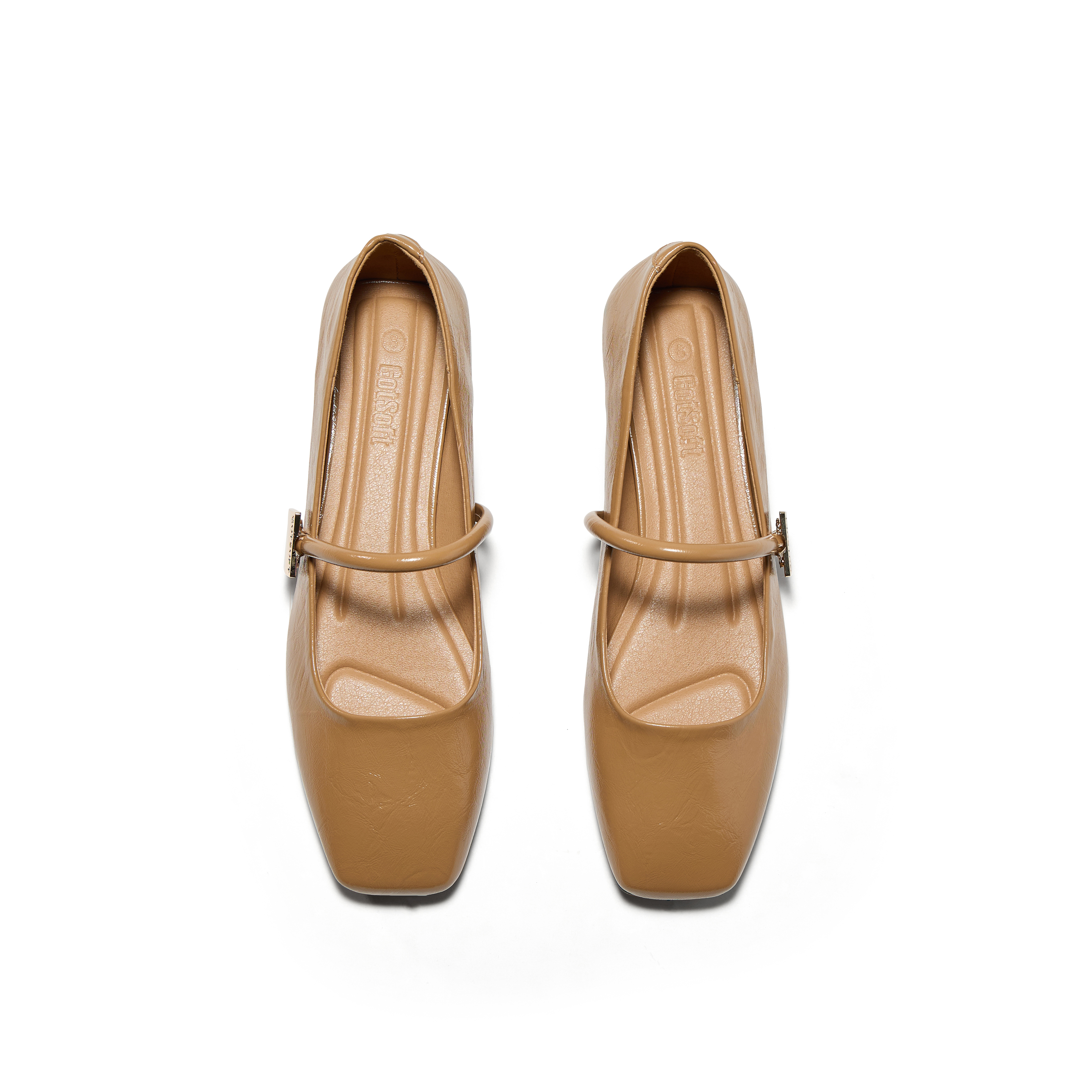 Womens Mary Jane Flats Closed Square Toe Ballet Flat Dressy Comfortable Slip on Shoes