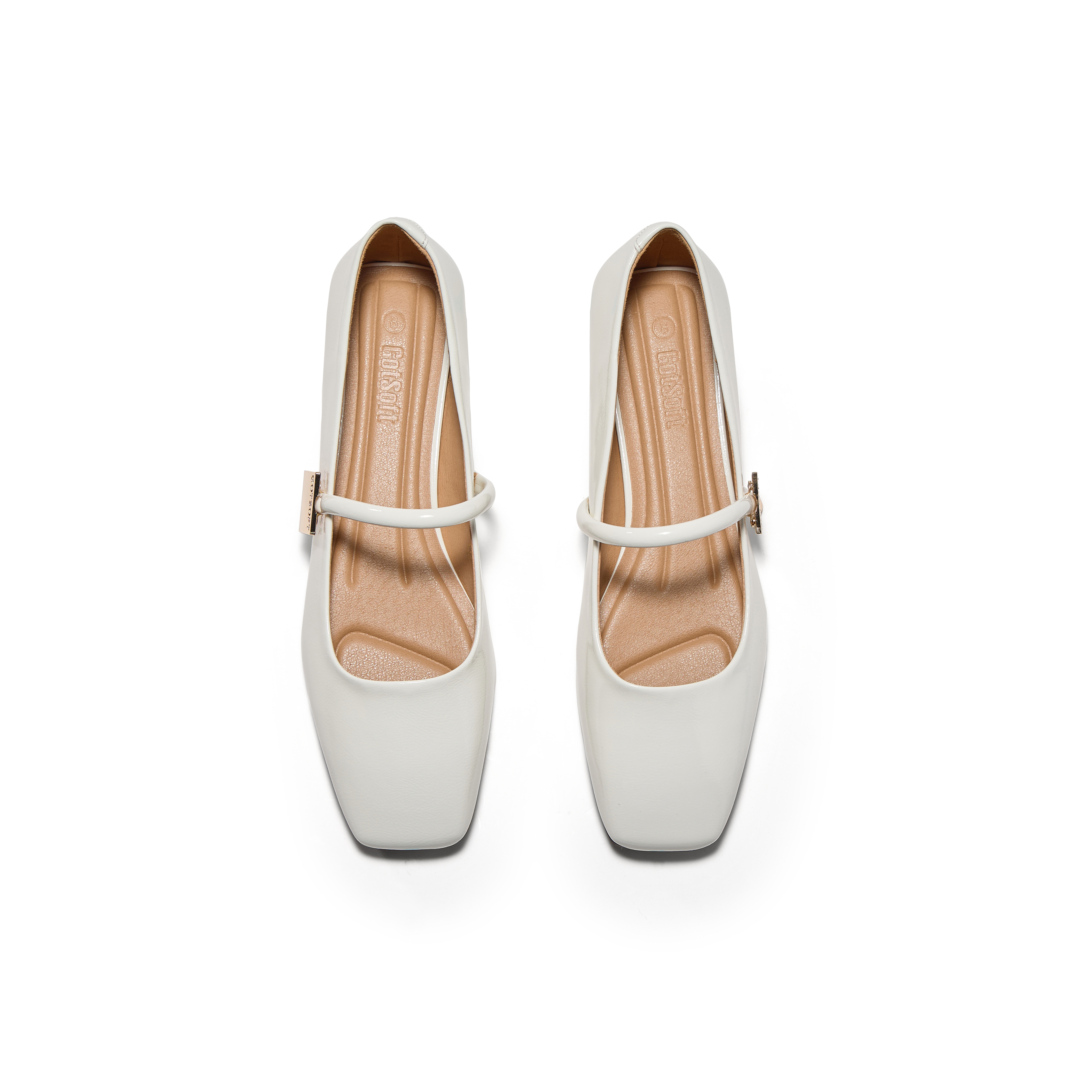 Womens Mary Jane Flats Closed Square Toe Ballet Flat Dressy Comfortable Slip on Shoes