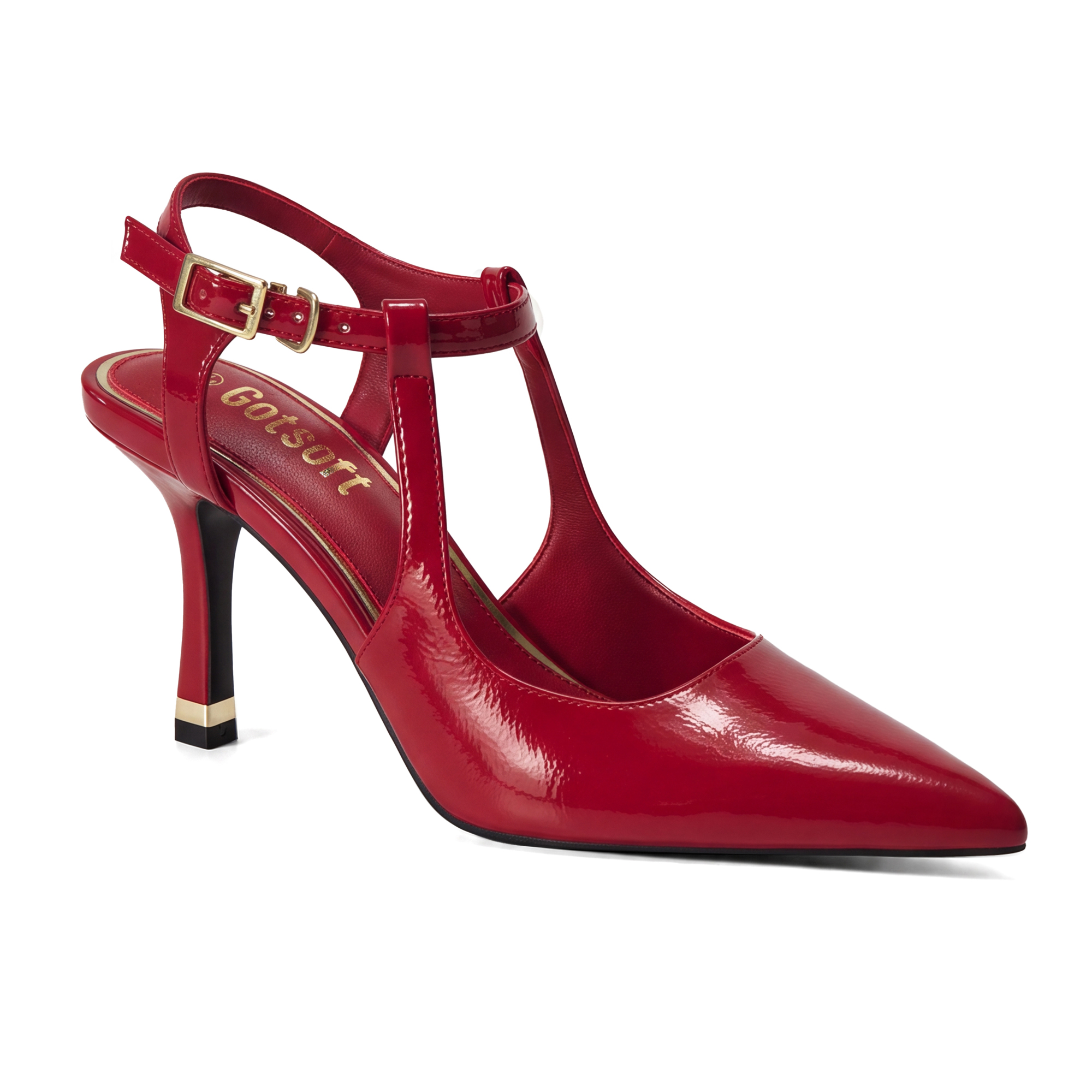 Womens High Heels Pointed Toe Ankle Strap Pumps Stiletto Office Wedding Dress Shoes