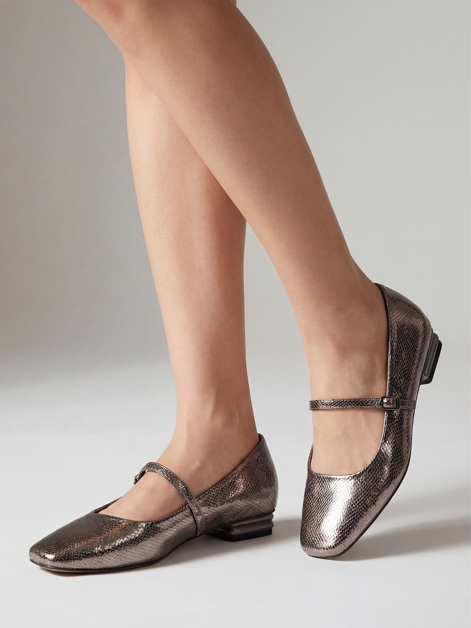 Womens Mary Jane Flats Closed Square Toe Ballet Flat Dressy Comfortable Slip on Shoes