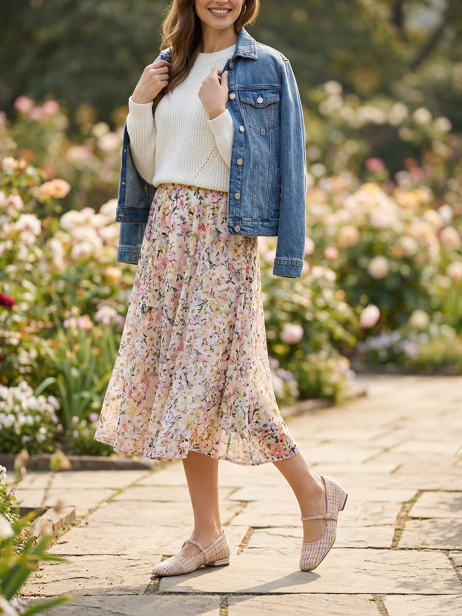 Womens Mary Jane Flats Closed Square Toe Ballet Flat Dressy Comfortable Slip on Shoes