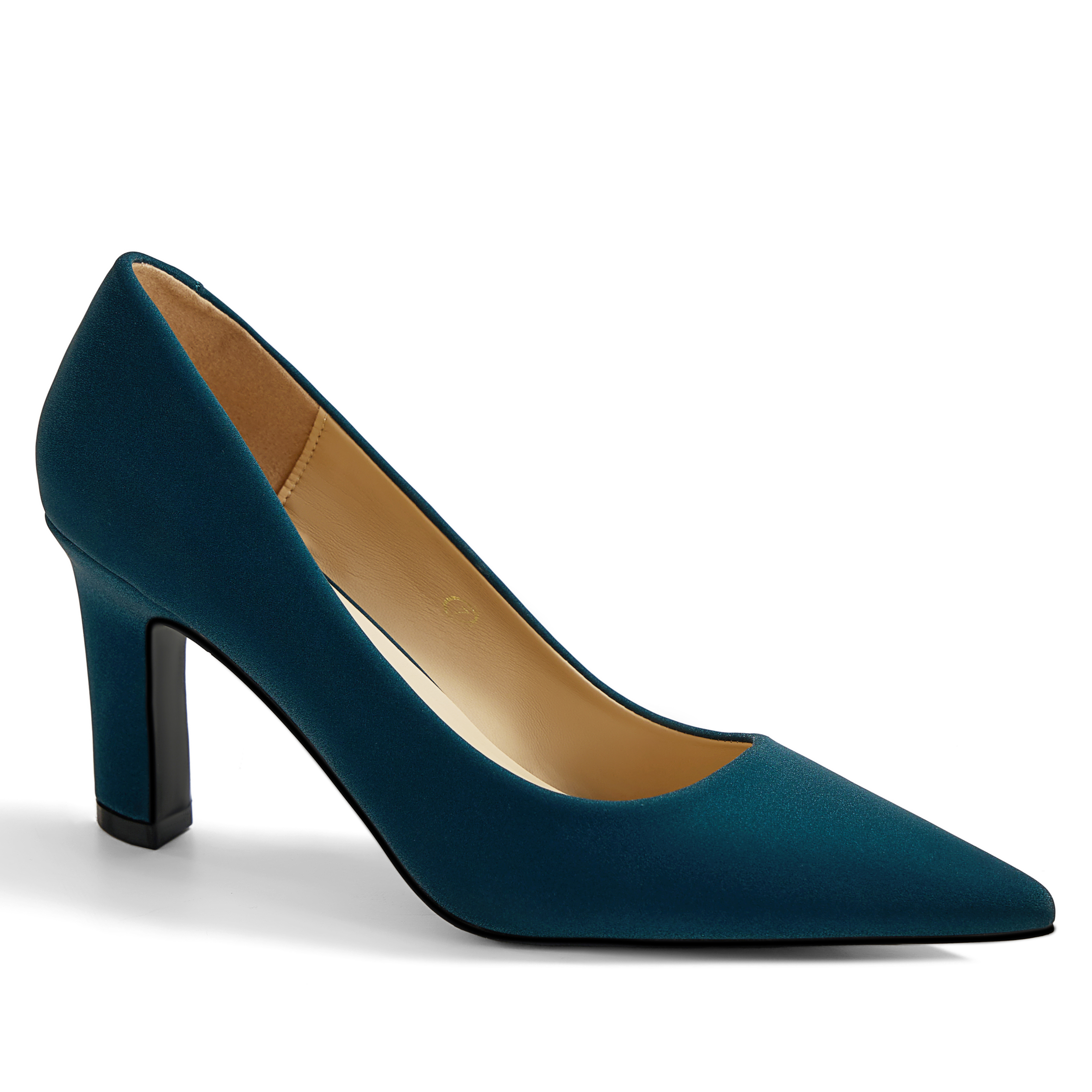 Womens High Heels Closed Pointed Toe Pumps Slip on Dress Shoes Classic Kitten Heels Retro Comfortable Gentle Supportive Heel Back Shoes for Party Wedding Office Work and Daily Wear