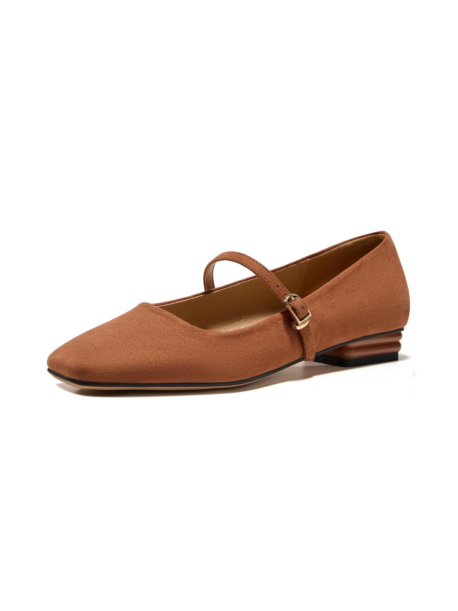 Womens Mary Jane Flats Closed Square Toe Ballet Flat Dressy Comfortable Slip on Shoes