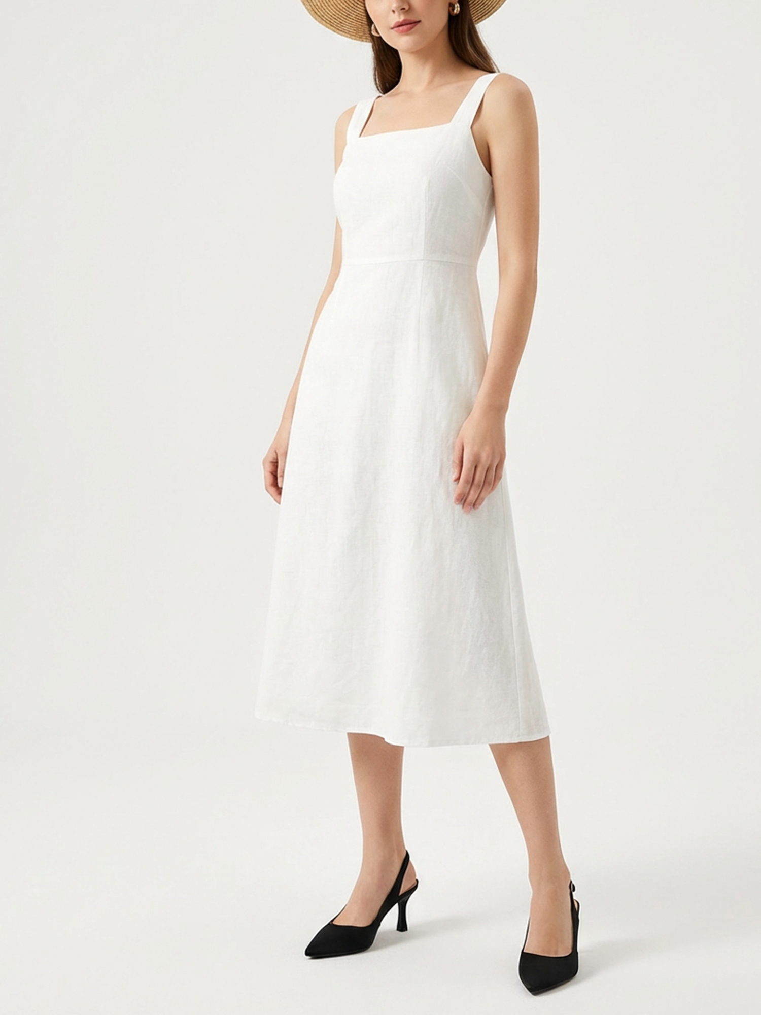 Women's Slingback Kitten Heels Closed Pointed Toe Pumps Wedding Party Dress Shoes