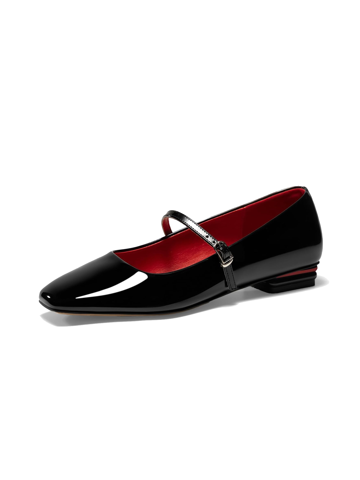 Womens Mary Jane Flats Closed Square Toe Ballet Flat Dressy Comfortable Slip on Shoes
