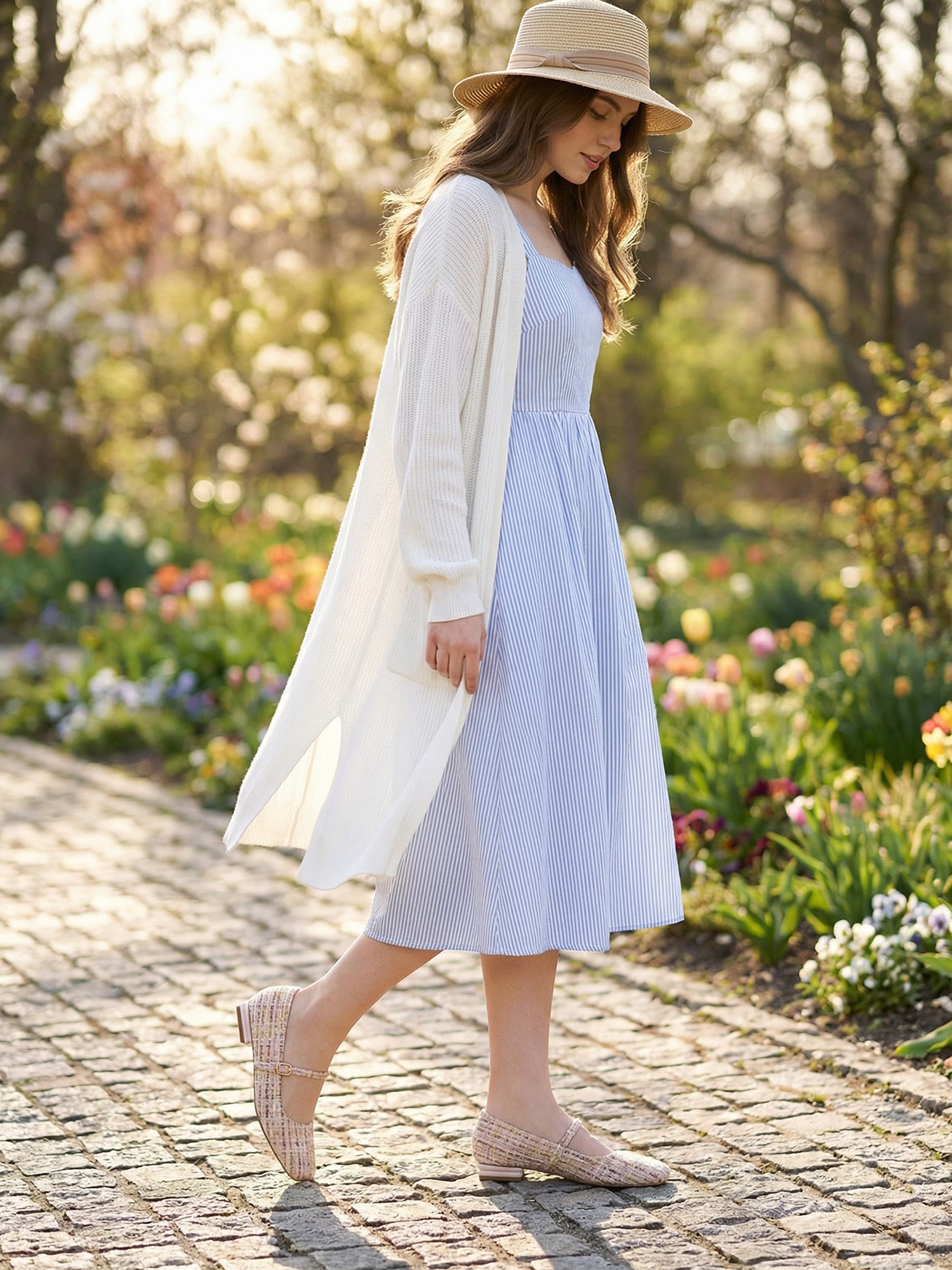 Womens Mary Jane Flats Closed Square Toe Ballet Flat Dressy Comfortable Slip on Shoes