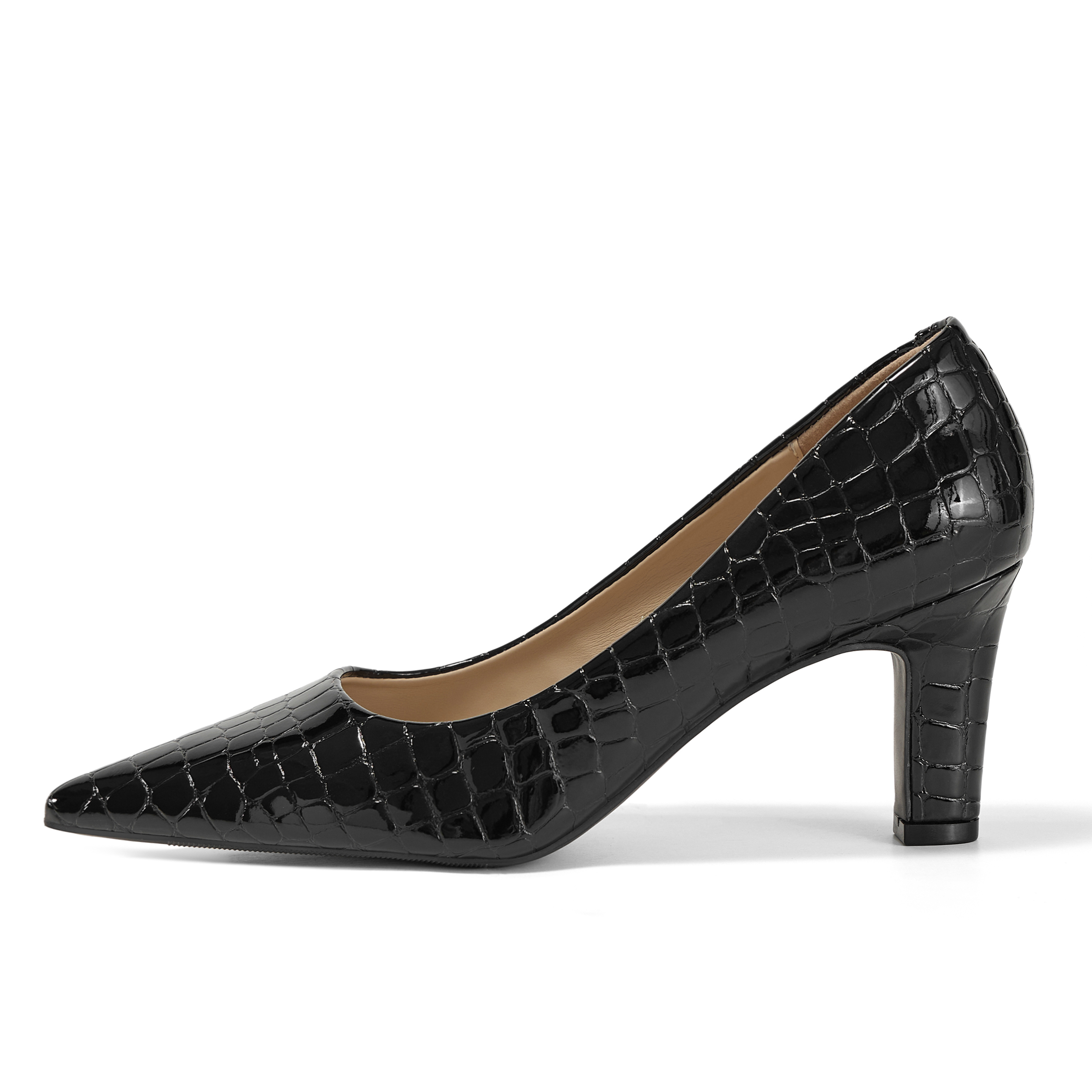 Womens High Heels Closed Pointed Toe Pumps Slip on Dress Shoes Classic Kitten Heels Retro Comfortable Gentle Supportive Heel Back Shoes for Party Wedding Office Work and Daily Wear