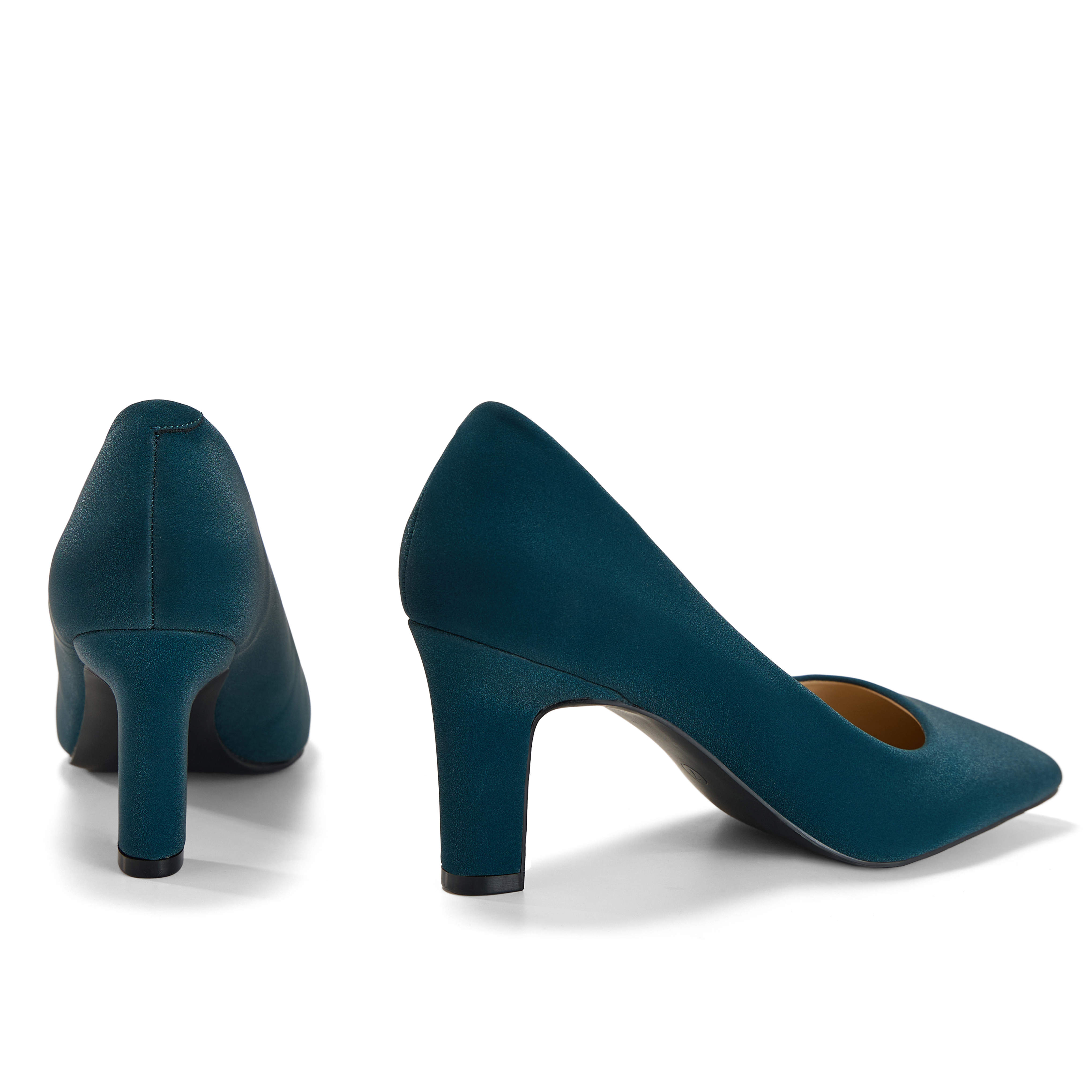 Womens High Heels Closed Pointed Toe Pumps Slip on Dress Shoes Classic Kitten Heels Retro Comfortable Gentle Supportive Heel Back Shoes for Party Wedding Office Work and Daily Wear