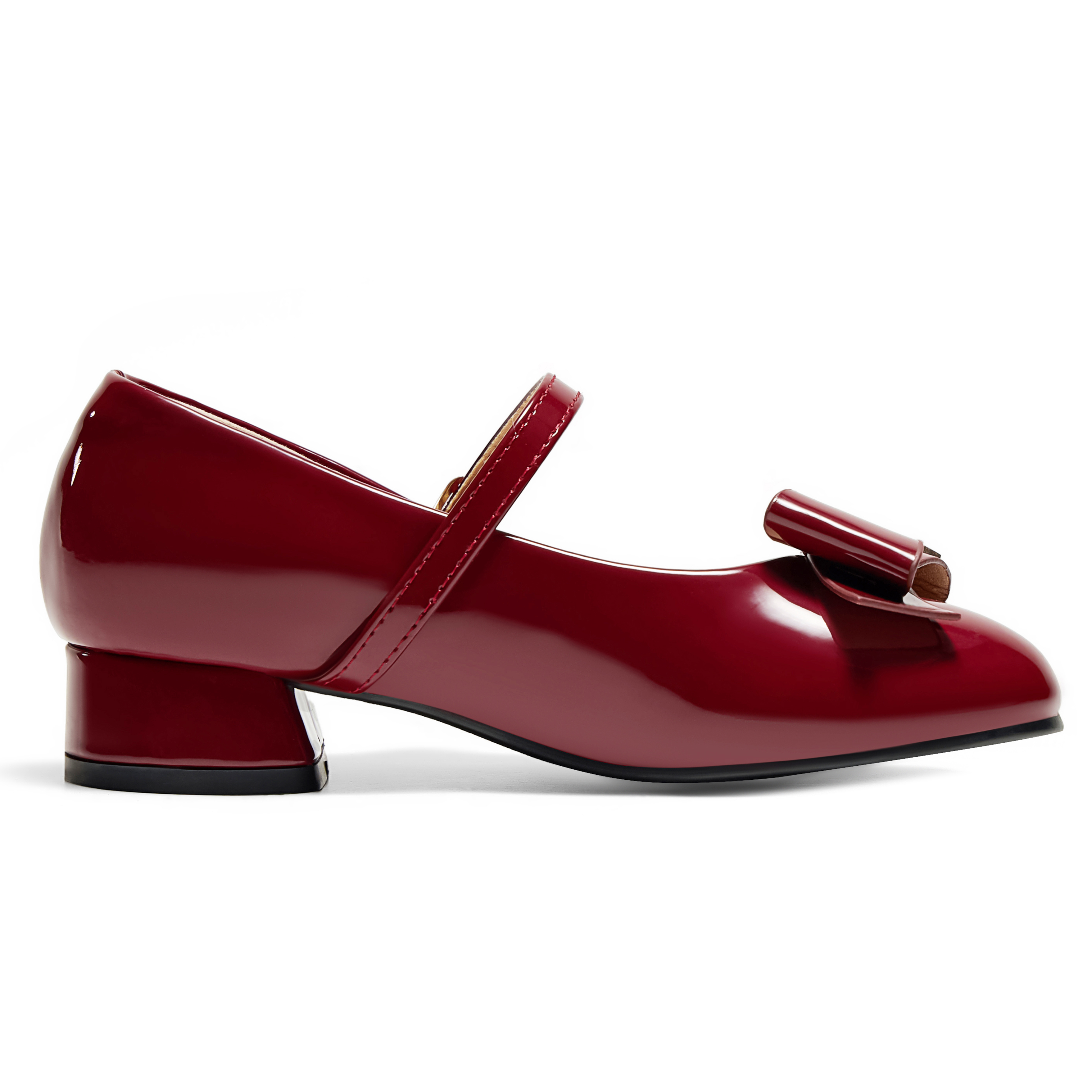 Girls Lambskin Insole Low Heels Mary Jane Ankle Strap Dress Shoes Dress Flats with Ankle Buckle, Bow with Star Detail, Fit Toddler, Little & Big Kid for Wedding, Party and School Daily Wear