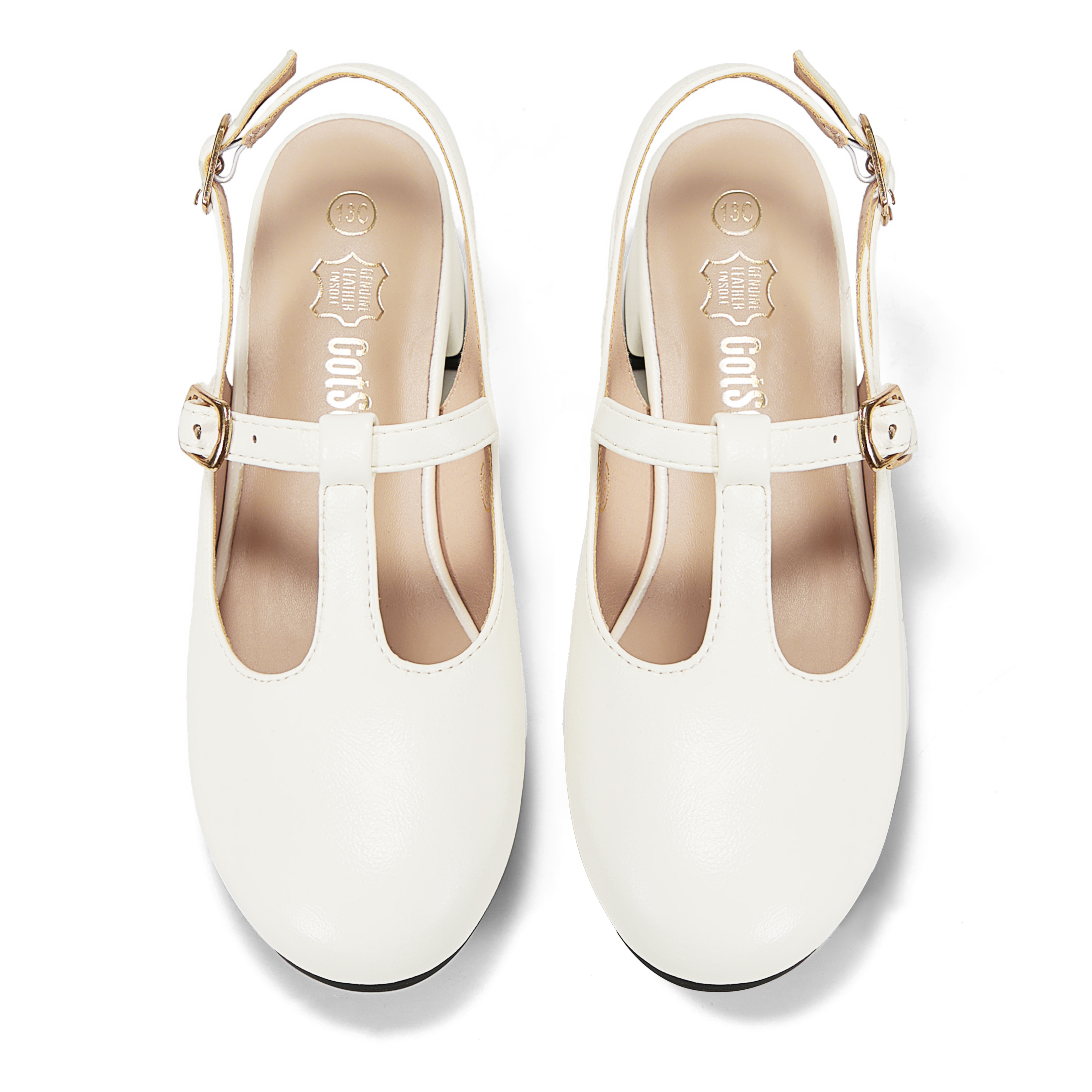 Girls Lambskin Insole Mary Jane Pumps T-Strap Slingback Shoes Cute Closed Toe Dress Shoes Low Block Heel Comfortable for Vacation Festival Party School and Daily Wear