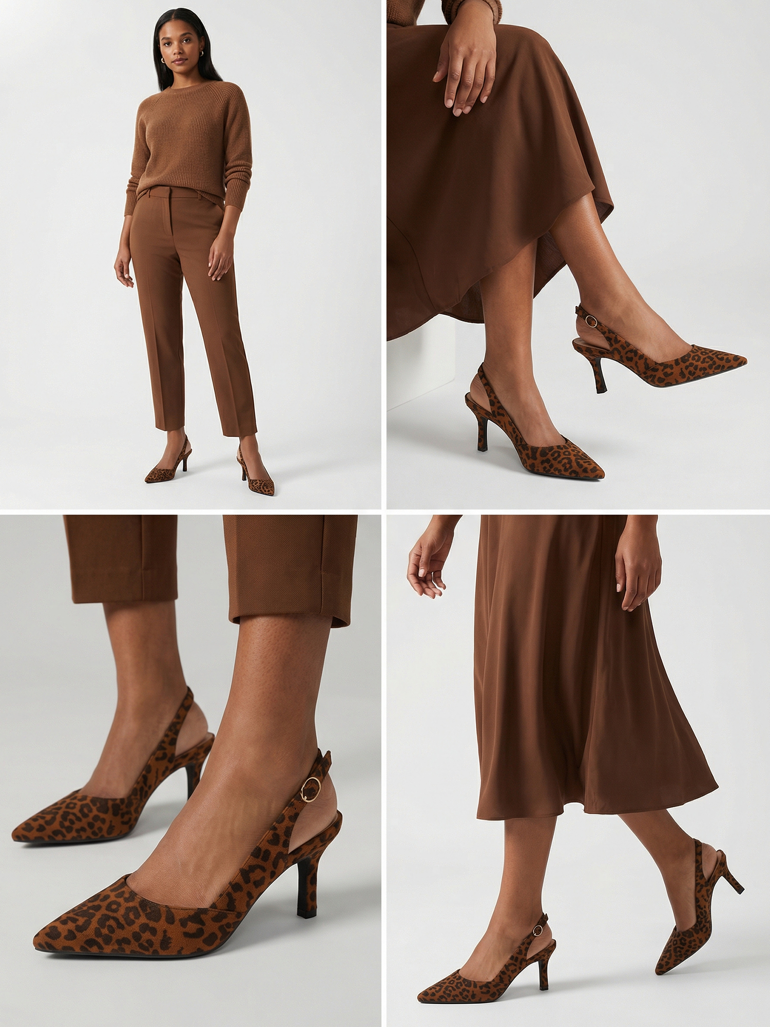 Women's Slingback Kitten Heels Closed Pointed Toe Pumps Wedding Party Dress Shoes