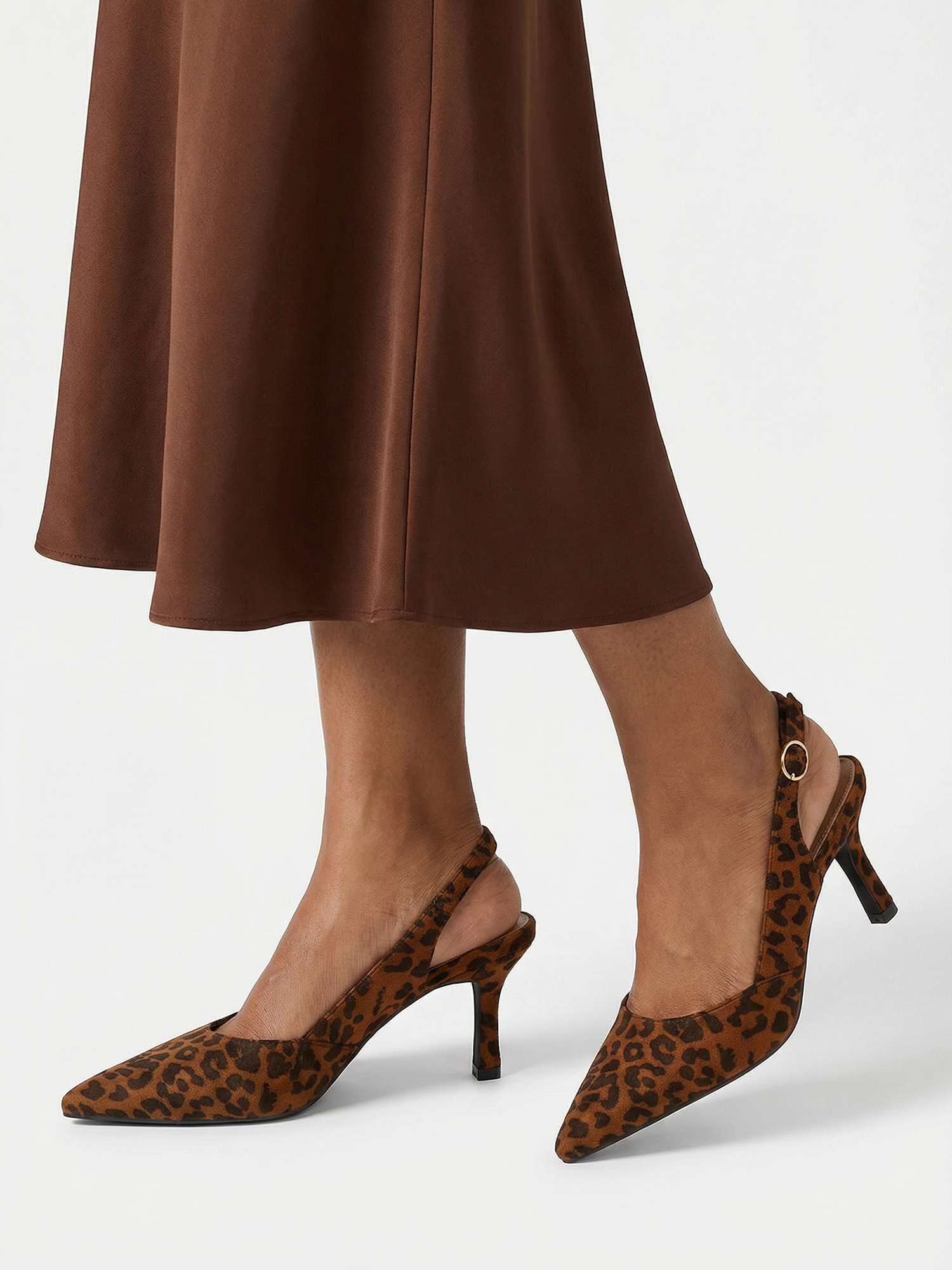 Women's Slingback Kitten Heels Closed Pointed Toe Pumps Wedding Party Dress Shoes