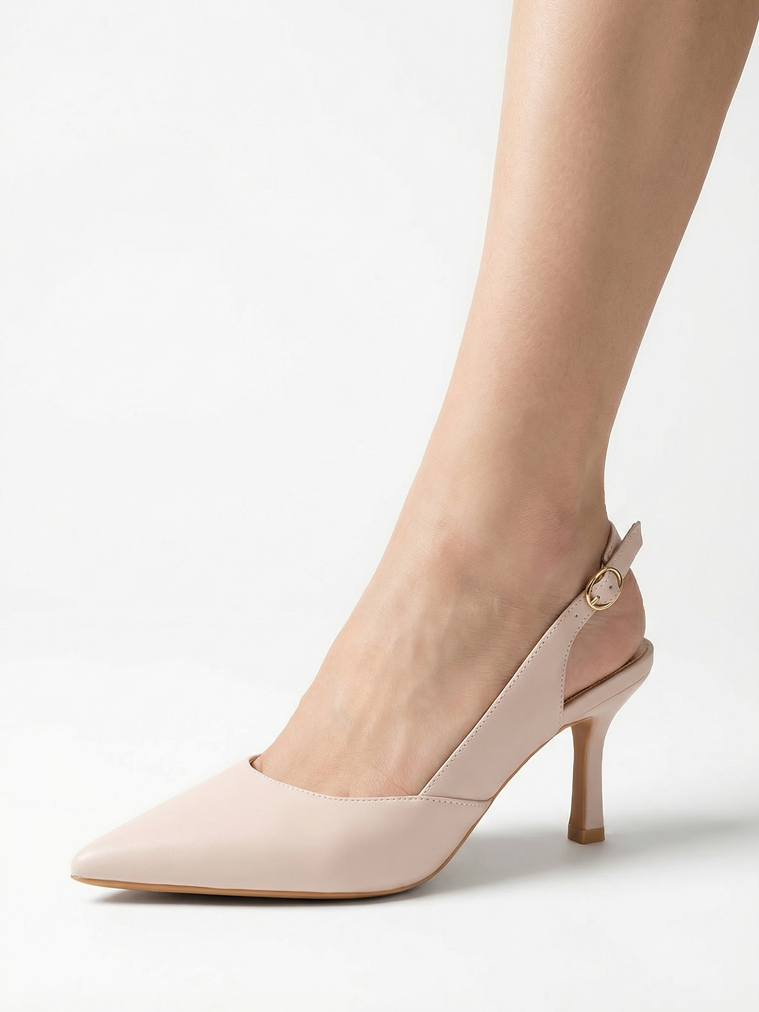 Women's Slingback Kitten Heels Closed Pointed Toe Pumps Wedding Party Dress Shoes