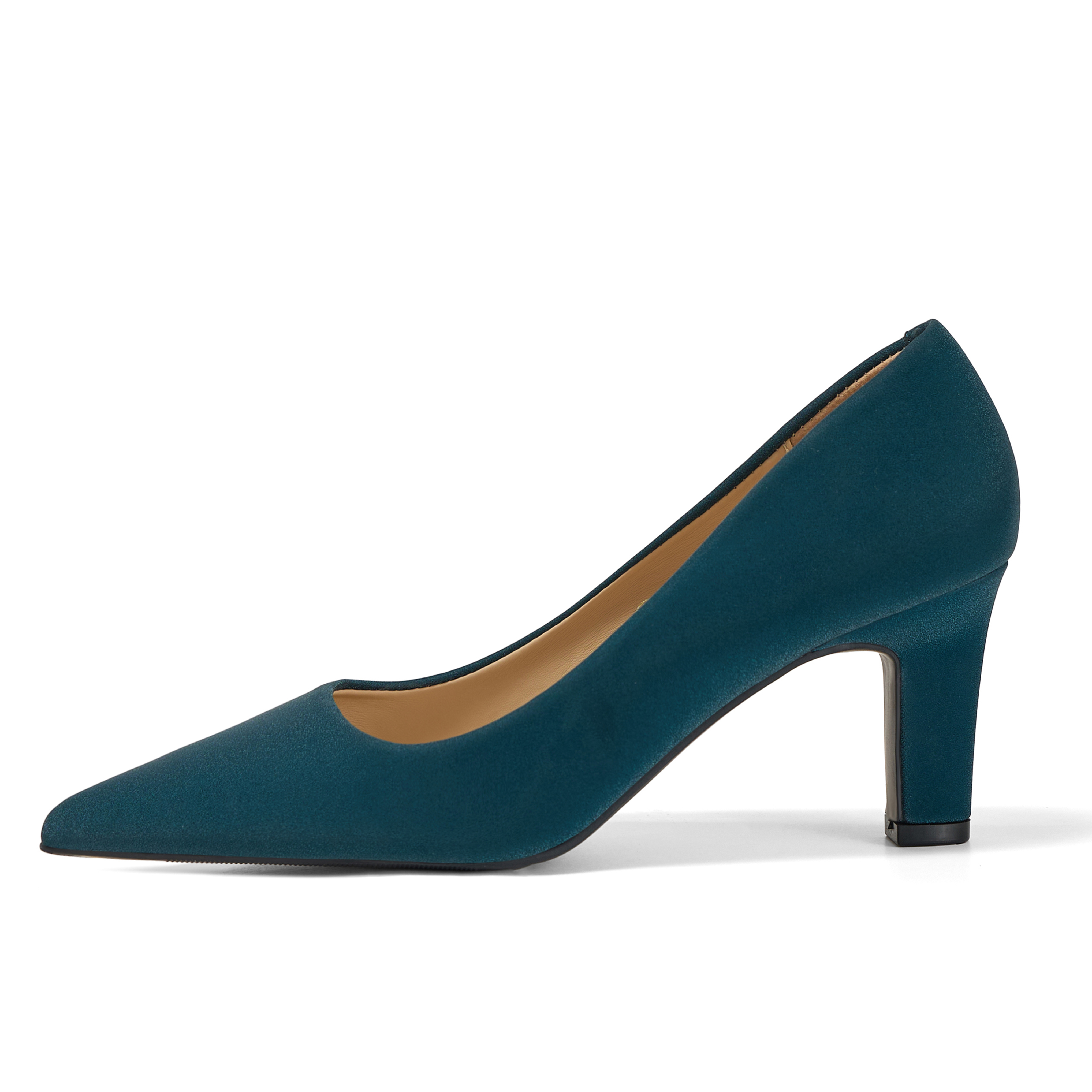 Womens High Heels Closed Pointed Toe Pumps Slip on Dress Shoes Classic Kitten Heels Retro Comfortable Gentle Supportive Heel Back Shoes for Party Wedding Office Work and Daily Wear