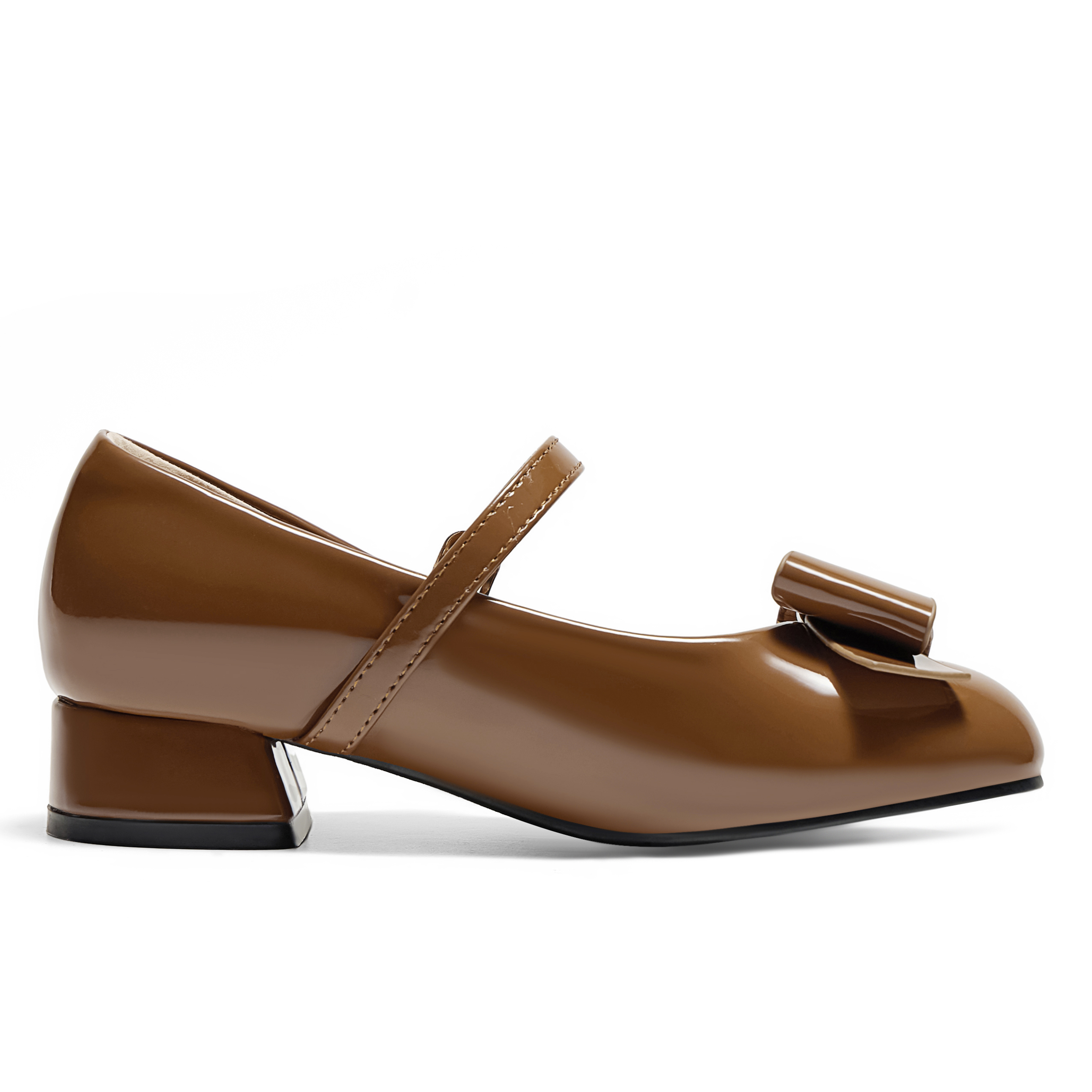 Girls Lambskin Insole Low Heels Mary Jane Ankle Strap Dress Shoes Dress Flats with Ankle Buckle, Bow with Star Detail, Fit Toddler, Little & Big Kid for Wedding, Party and School Daily Wear
