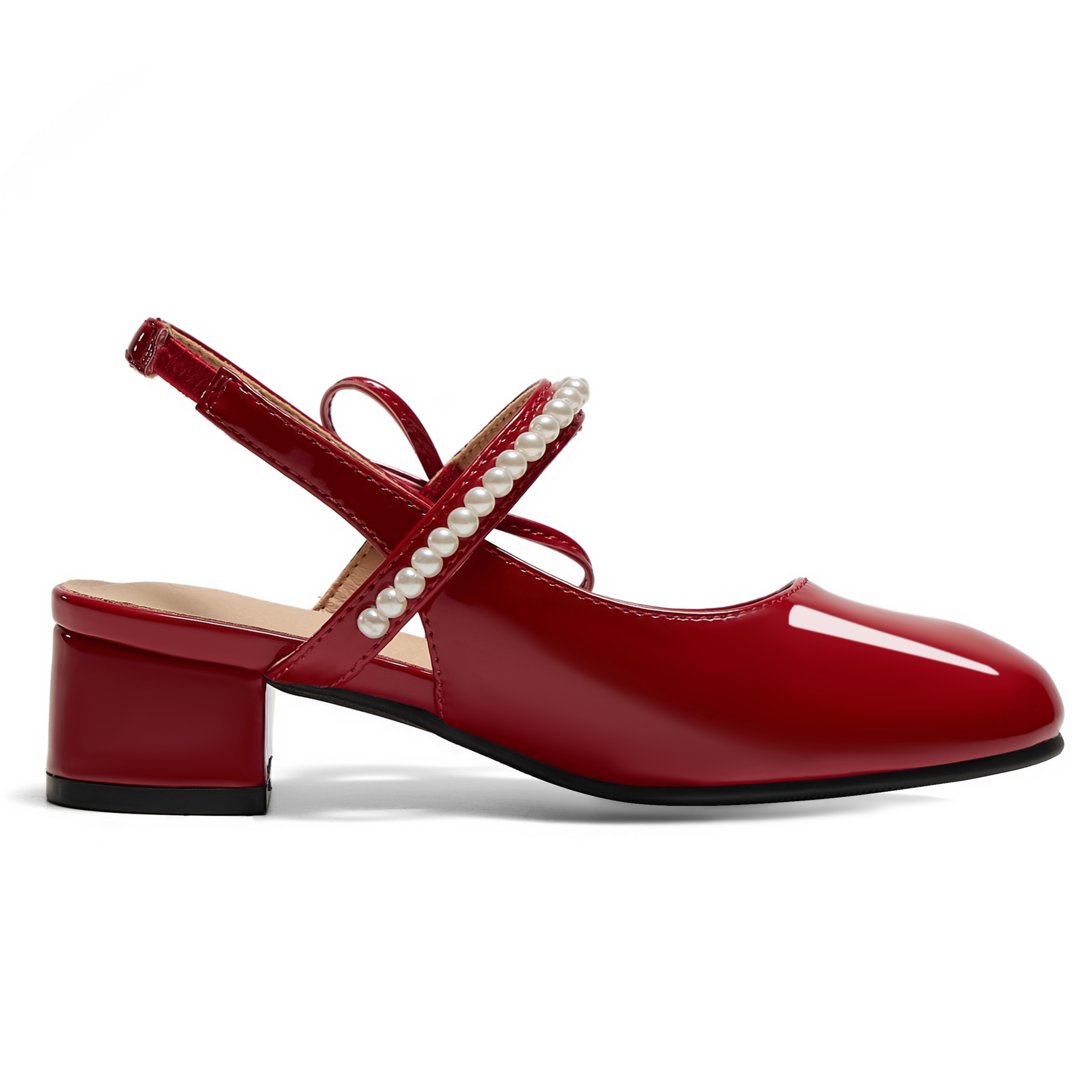 Girls Dress Shoes Low Heel Slingback Mary Jane Bow Pumps Adjustable Hook and Loop Back Strap Low Heel Shoes with Bow, for Wedding, Party, School, Toddler, Little & Big Kid Dress-up