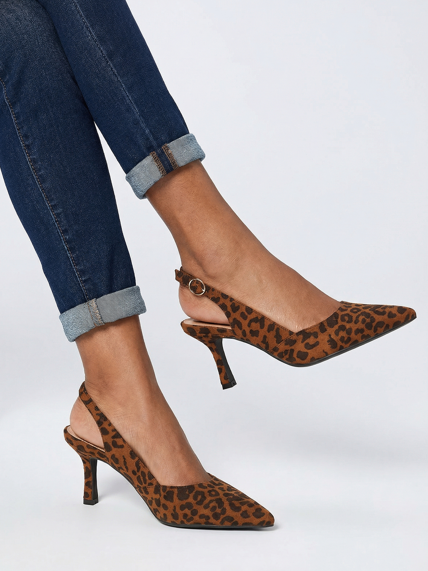 Women's Slingback Kitten Heels Closed Pointed Toe Pumps Wedding Party Dress Shoes