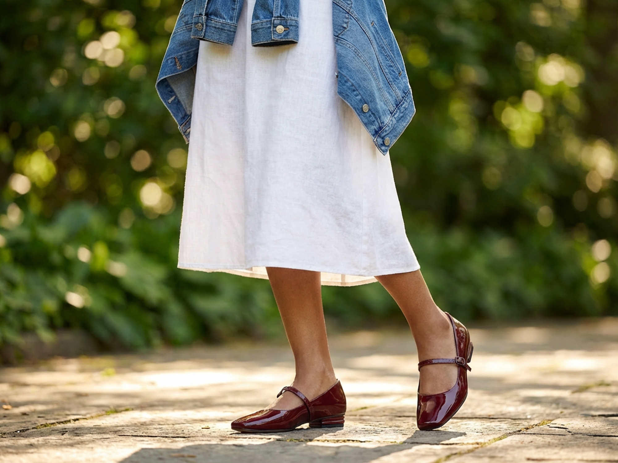 Womens Mary Jane Flats Closed Square Toe Ballet Flat Dressy Comfortable Slip on Shoes