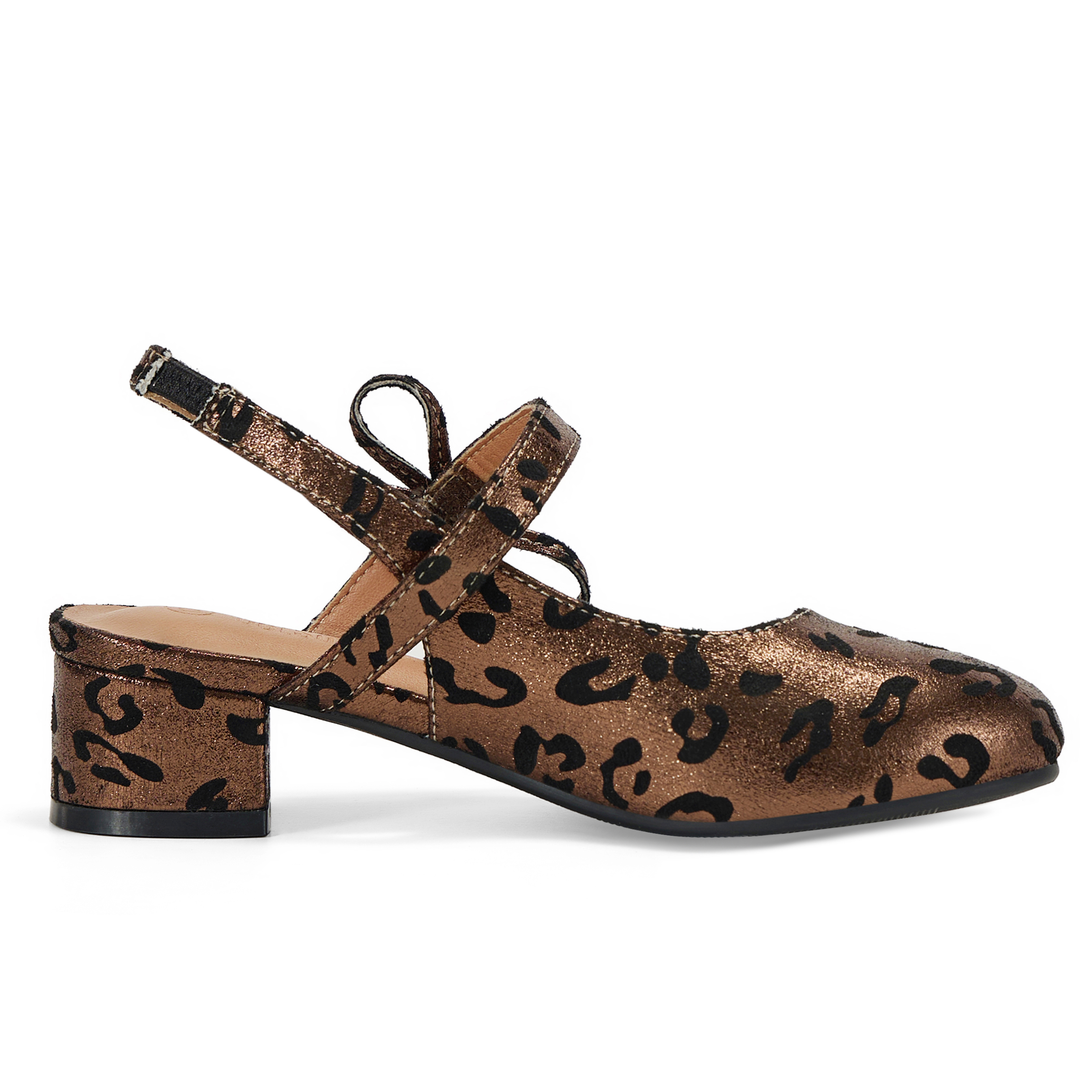Girls Dress Shoes Low Heel Slingback Mary Jane Bow Pumps Adjustable Hook and Loop Back Strap Low Heel Shoes with Bow, for Wedding, Party, School, Toddler, Little & Big Kid Dress-up