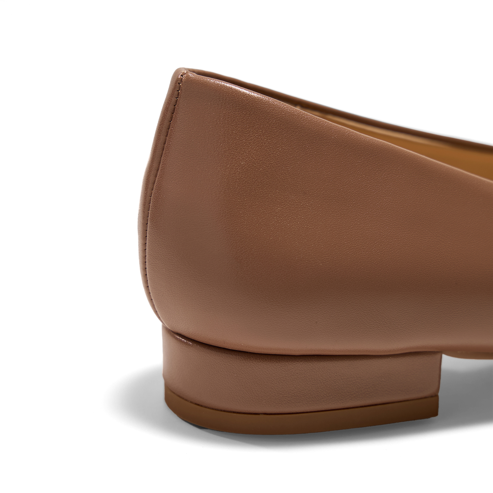 Women's Pointed Toe Metal Deco Flats Slip on Flat Comfortable Dress Shoes