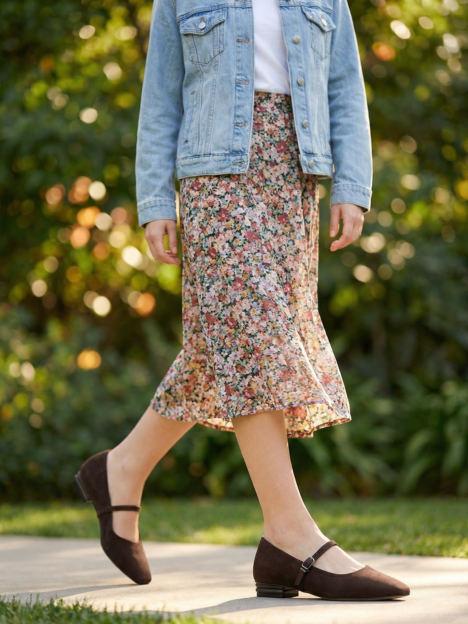 Womens Mary Jane Flats Closed Square Toe Ballet Flat Dressy Comfortable Slip on Shoes