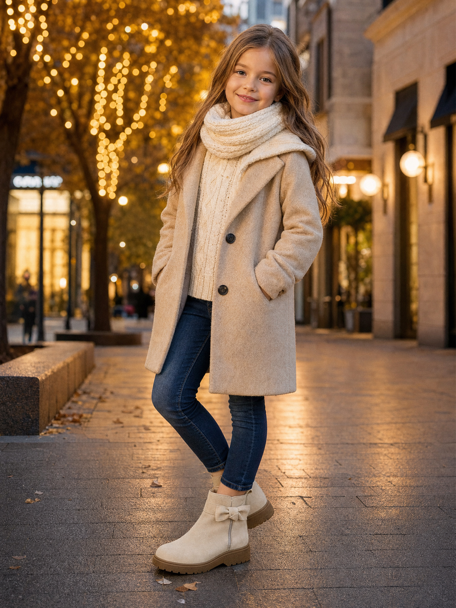 Girls Genuine Leather Ankle Boots Round Toe Side Zip Bow Fall Boots Girls Leather Ankle Boots Bow Lambskin Insole Comfy All Day Anti-slip Sole School Parties Weddings Fall Winter Daily Wear