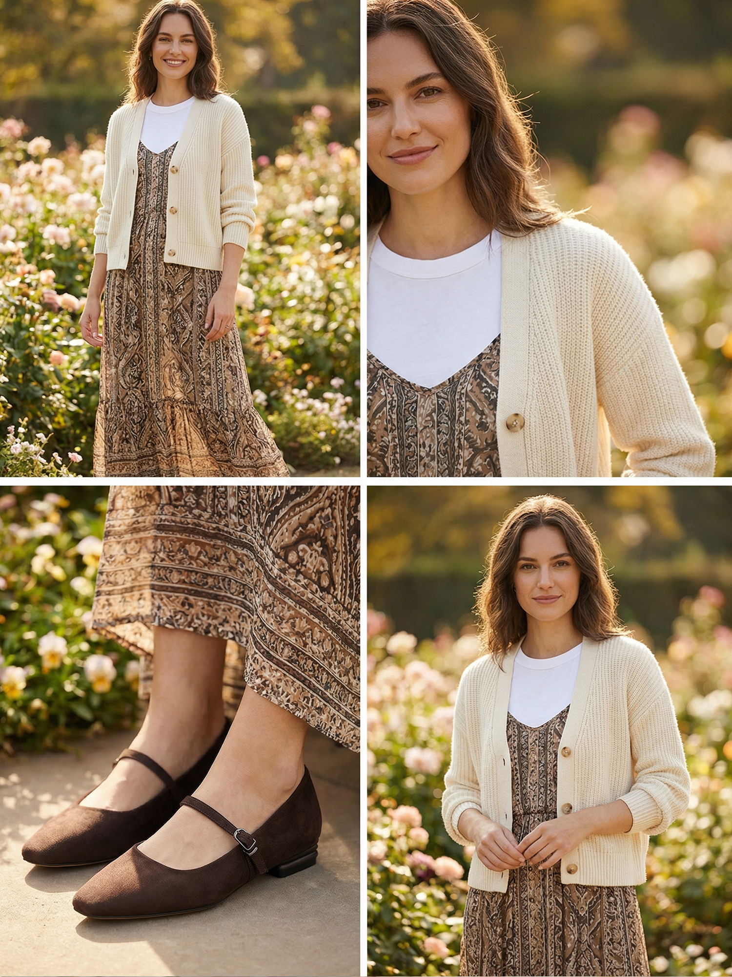 Womens Mary Jane Flats Closed Square Toe Ballet Flat Dressy Comfortable Slip on Shoes