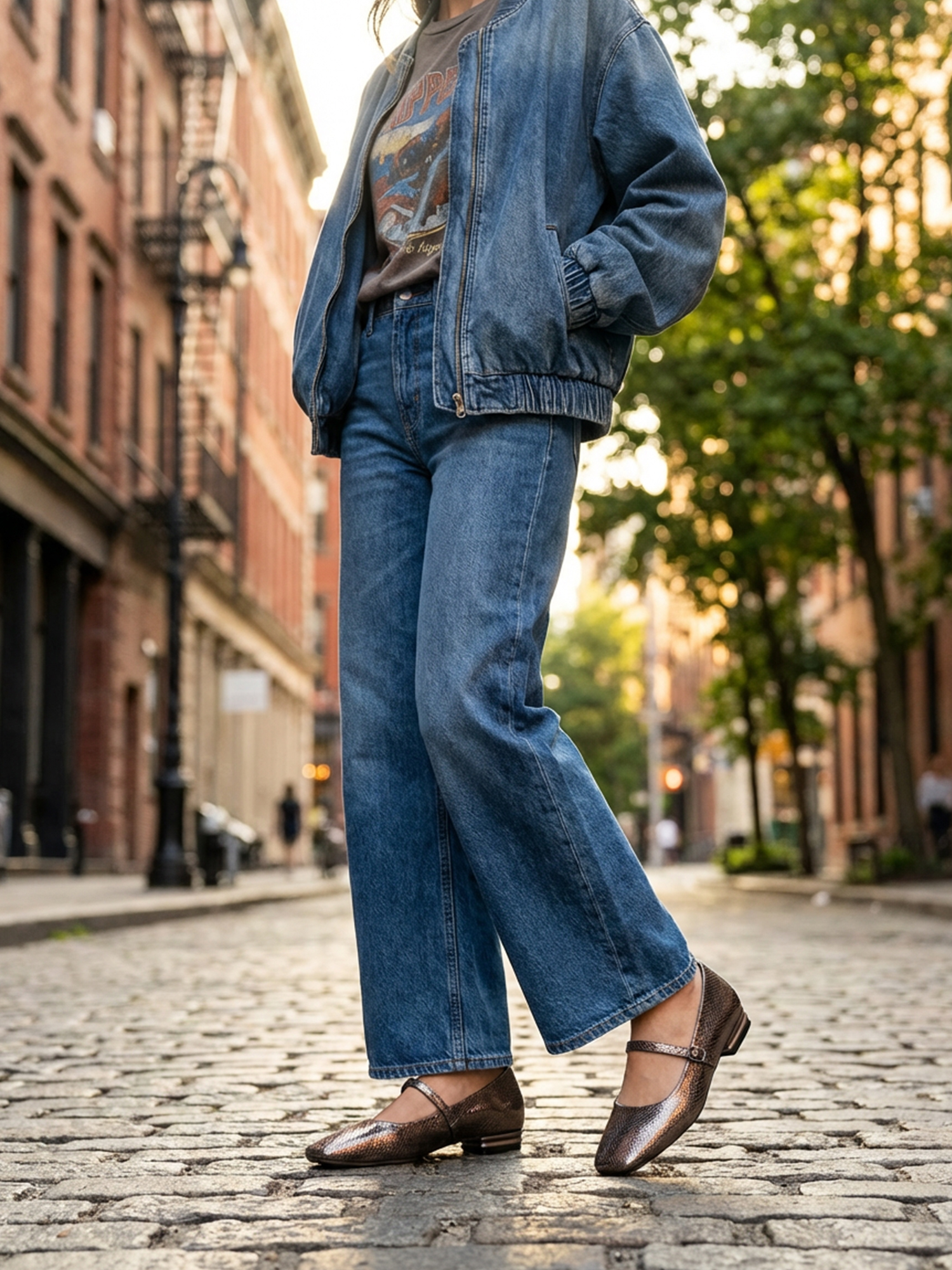 Womens Mary Jane Flats Closed Square Toe Ballet Flat Dressy Comfortable Slip on Shoes