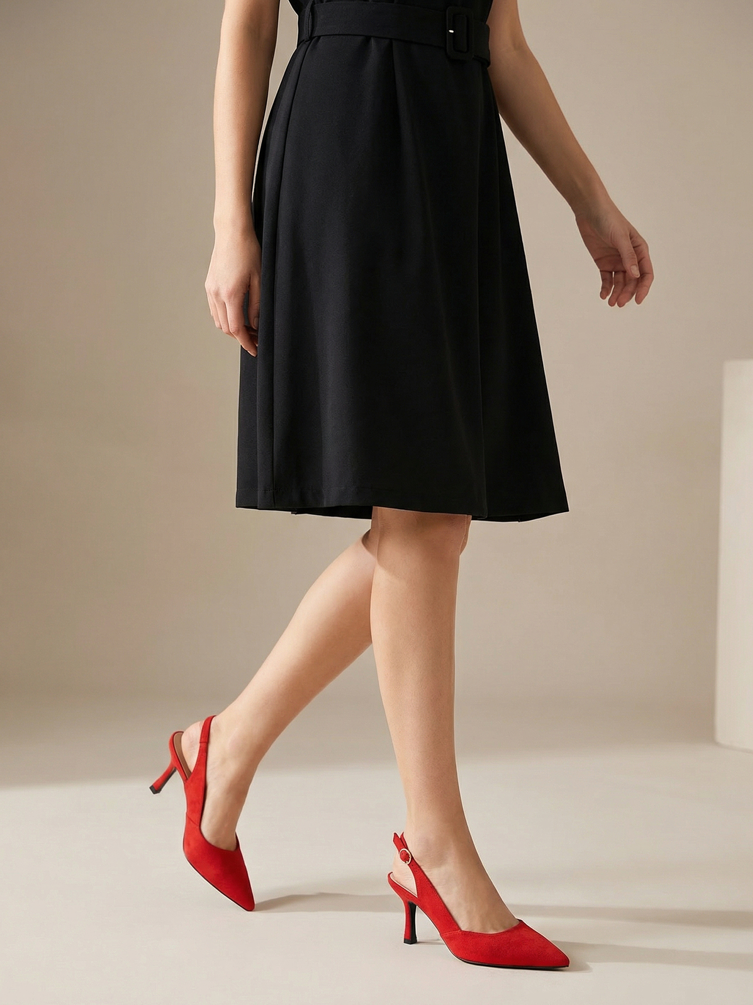 Women's Slingback Kitten Heels Closed Pointed Toe Pumps Wedding Party Dress Shoes