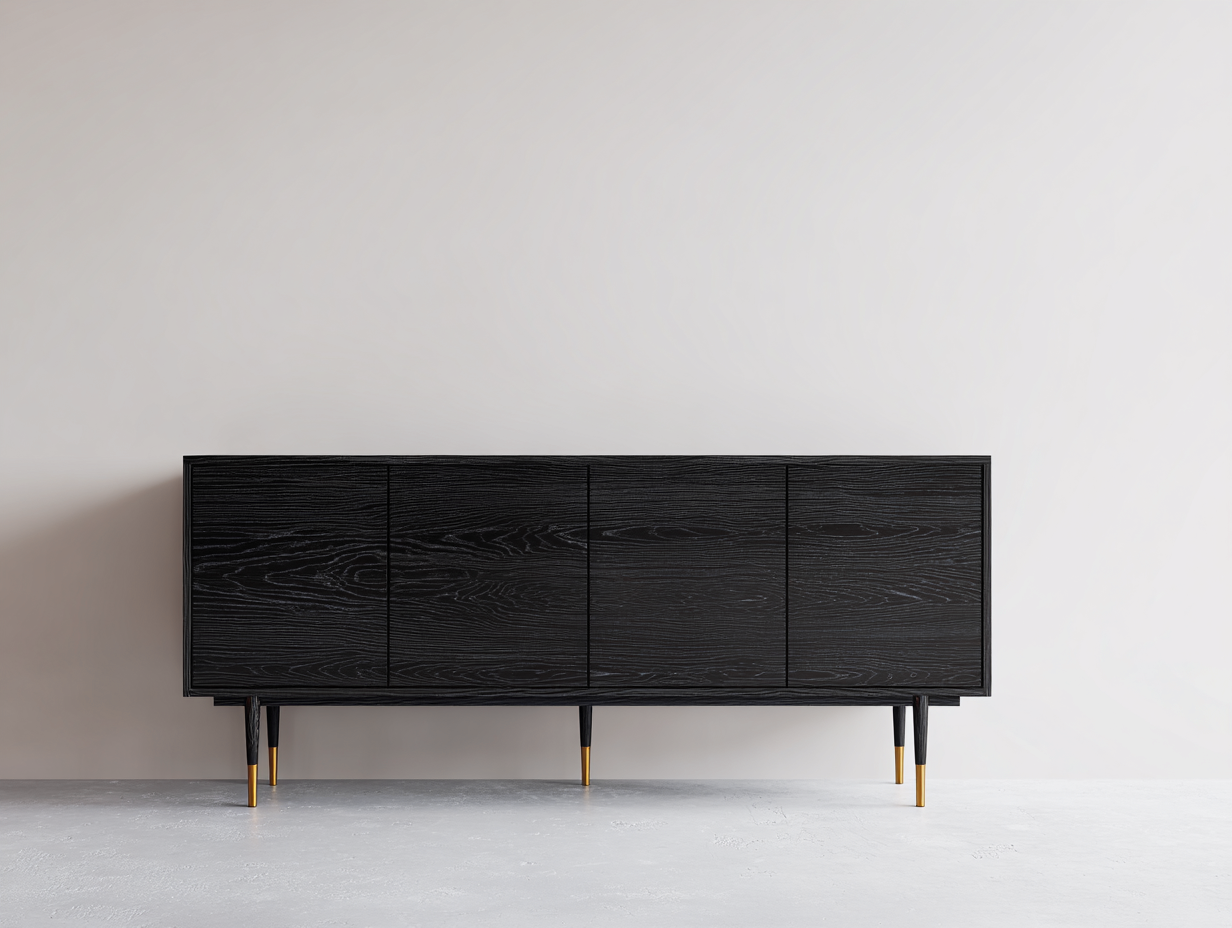 Dielenschrank Holz 185x40x82 cm - Schwarz - moderner Flurschrank geeignet für Diele und Eingangsbereich-Luxeuphome