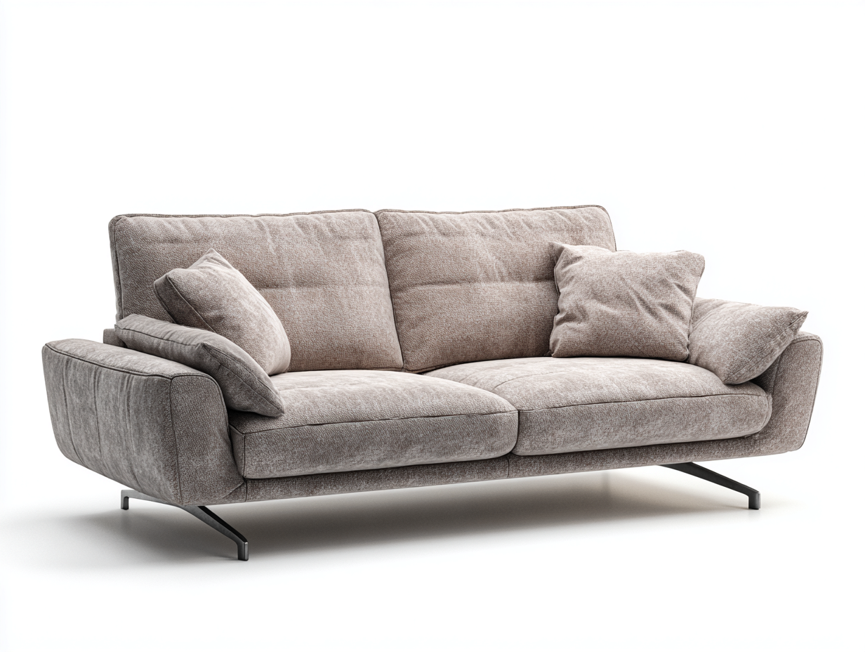 Zweisitzer Sofa Stoff Beige 180x90x85 cm - Gepolstertes Sofa geeignet für Wohnzimmer modernes Design-Luxeuphome
