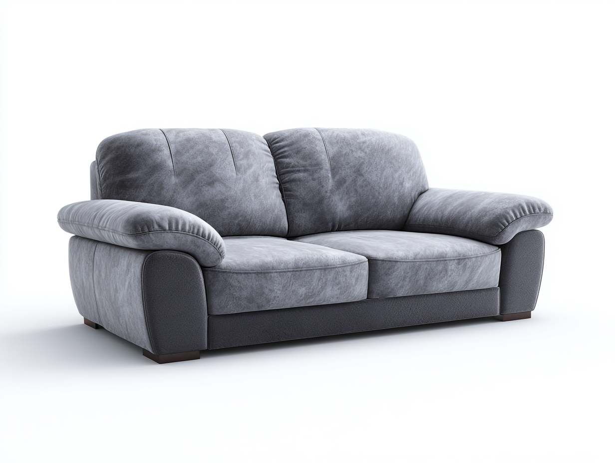 Zweisitzer Sofa Stoff 170x92x88 cm - Dunkelgrau - modernes Design geeignet für Wohnzimmer-Luxeuphome