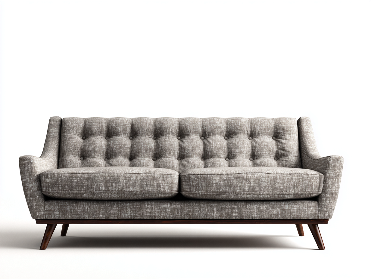 Zweisitzer Sofa Stoff 180x85x82 cm - Grau - modernes Design geeignet für Wohnzimmer-Luxeuphome